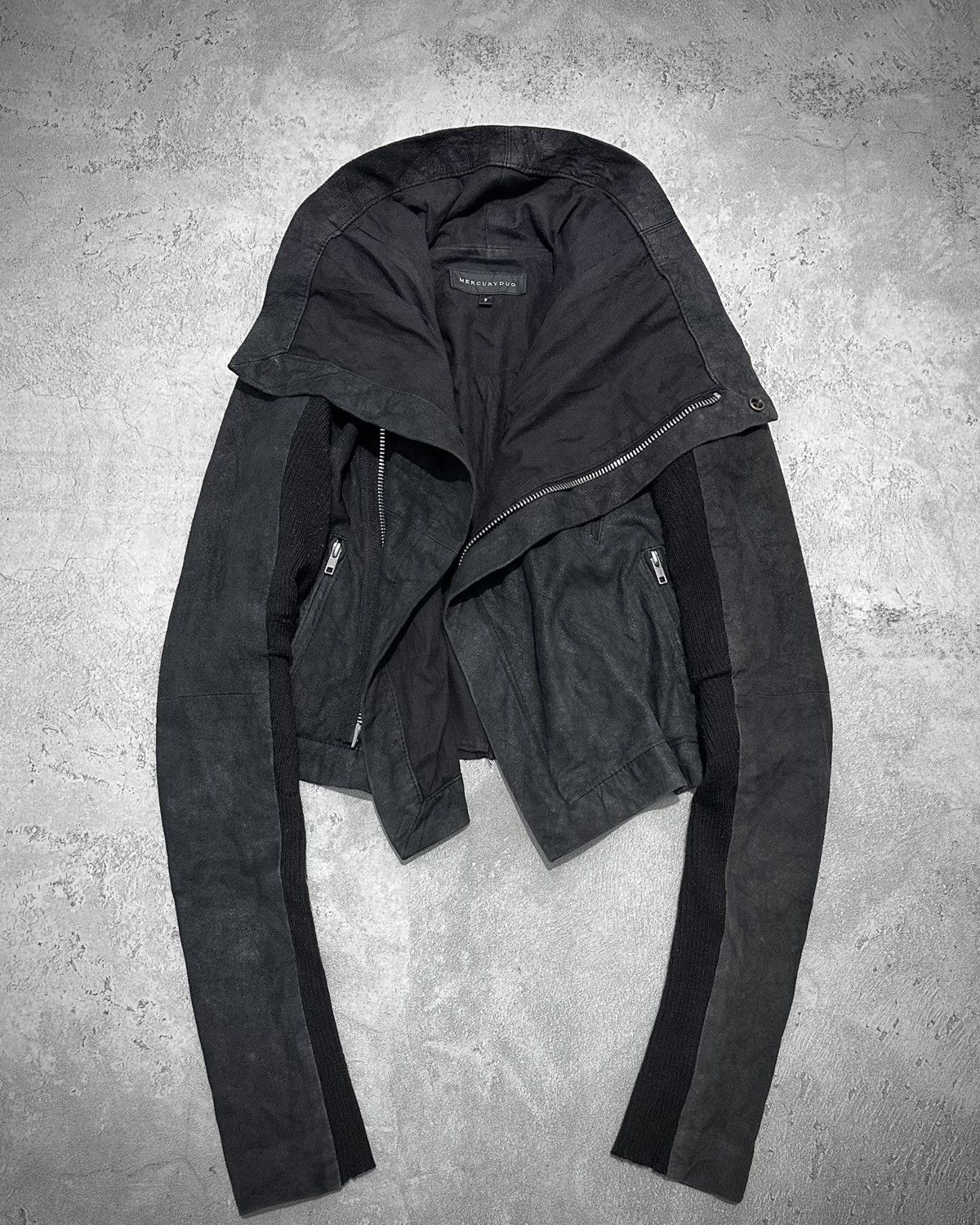 Japanese Brand Japanese Label Biker Asymmetric Jacket Rickowens Style Size US XS / EU 42 / 0 - 1 Thumbnail