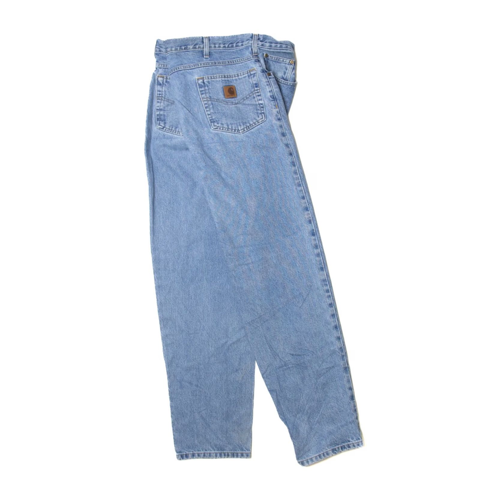 Carhartt VINTAGE Carhartt Light Blue Denim Jeans 1030 XX-Large Regular Light blue Cotton Mens Jeans 90s Size US 39 - 4 Thumbnail