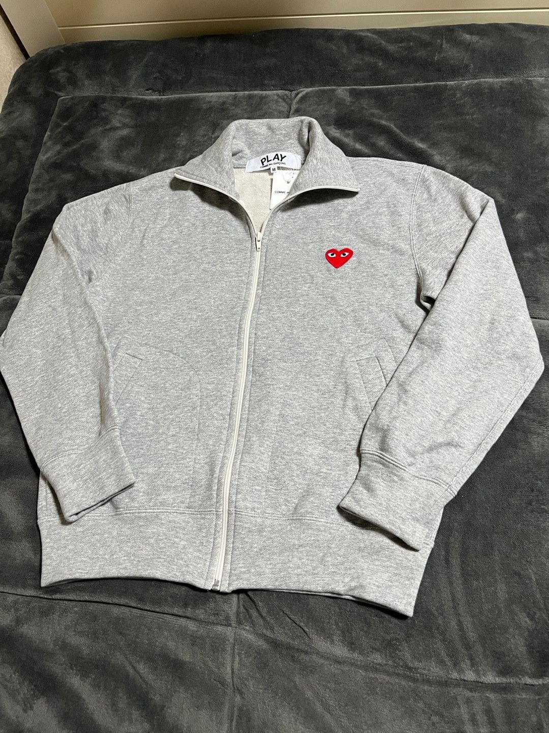 Comme des Garcons PLAY Logo zip up sweatshirt gray Size US M / EU 48-50 / 2 - 1 Thumbnail