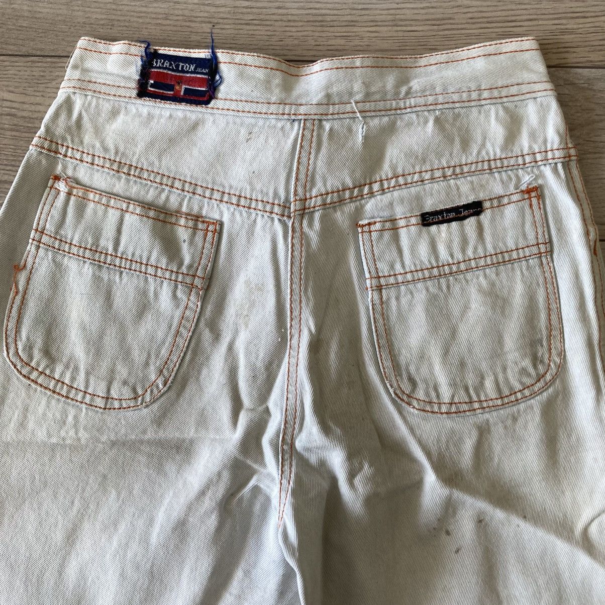 Other 1970s white denim braxton flared jeans Size 26" / US 2 / IT 38 - 13 Thumbnail