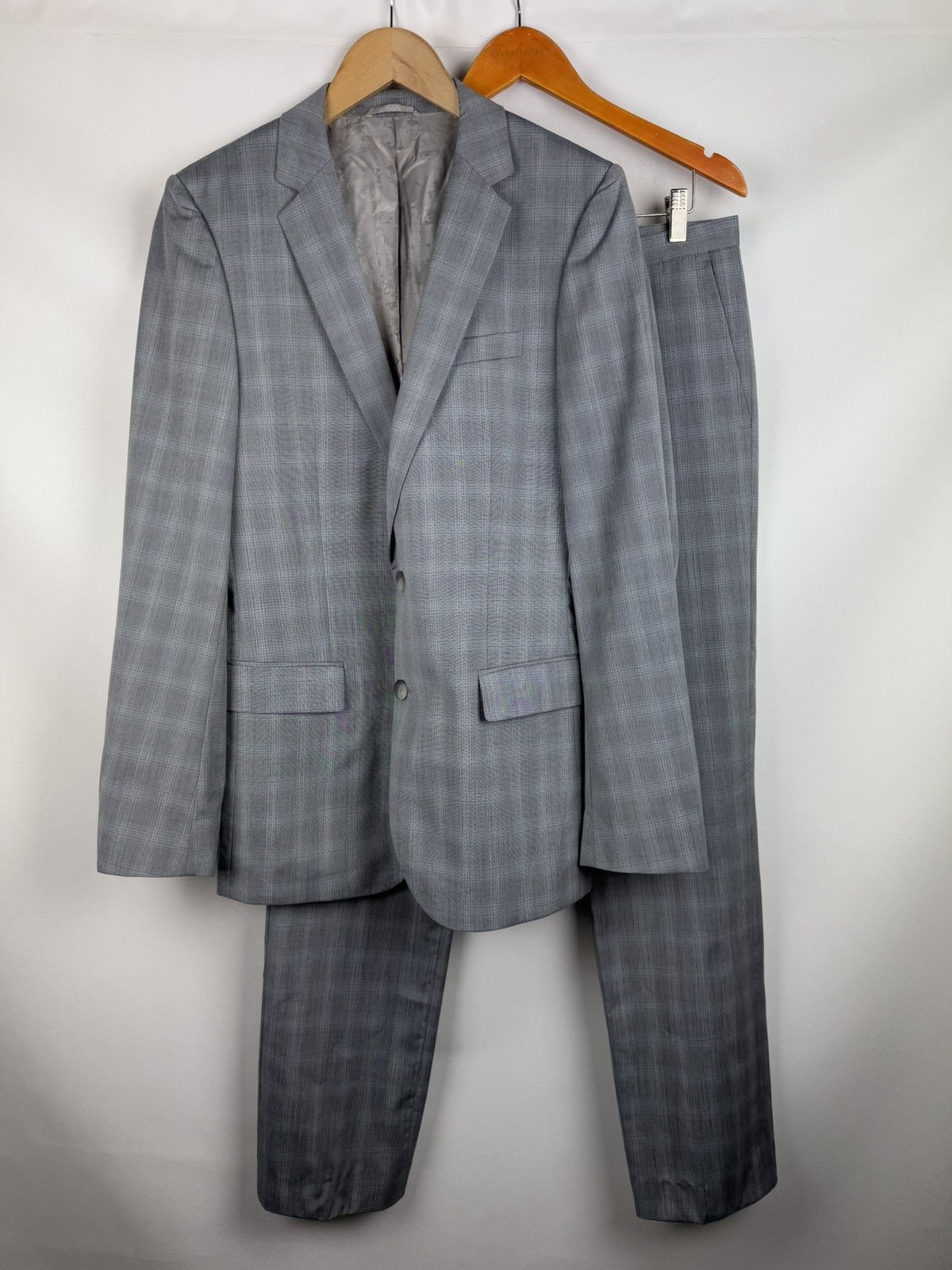 Hugo Boss Hugo Boss Amaro/Helse Wool Plaid 2 Piece Suit Blazer Pants Size 40L - 1 Thumbnail