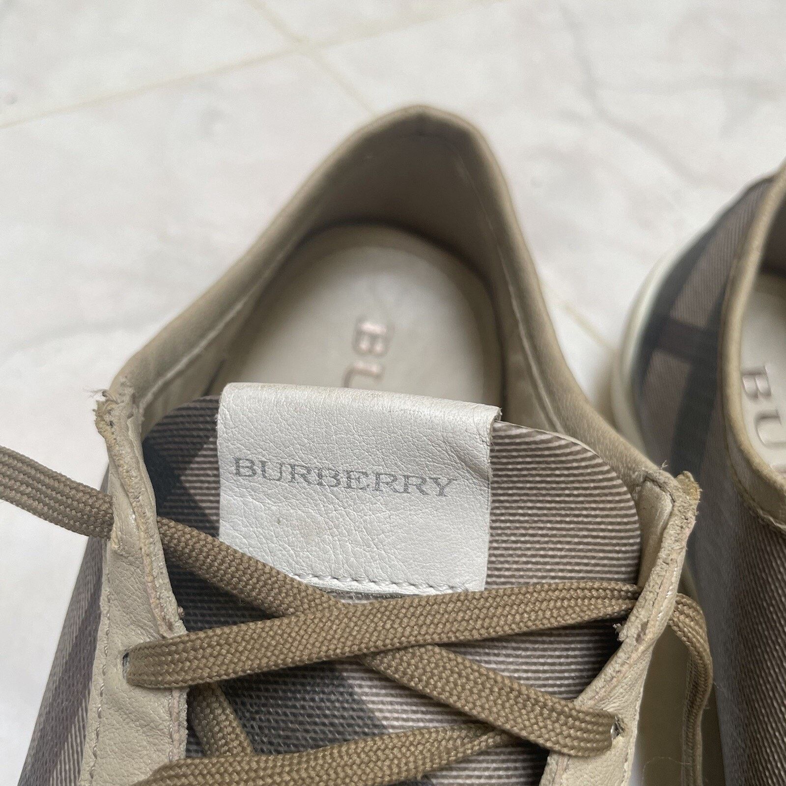 Burberry BURBERRY SNEAKERS WOMEN'S SHOES Nova check lace up Leather Size US 9 / IT 39 - 12 Thumbnail