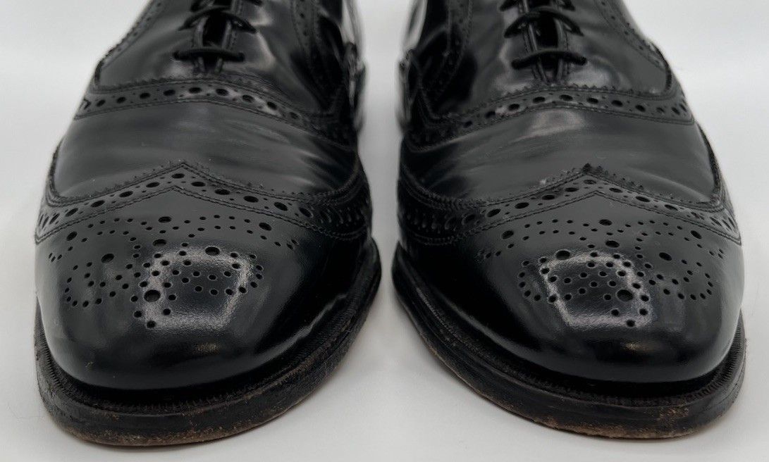Allen Edmonds Allen Edmonds "MCALLISTER" Wingtip Black Leather Oxford 15AA Size US 15 / EU 48 - 8 Thumbnail