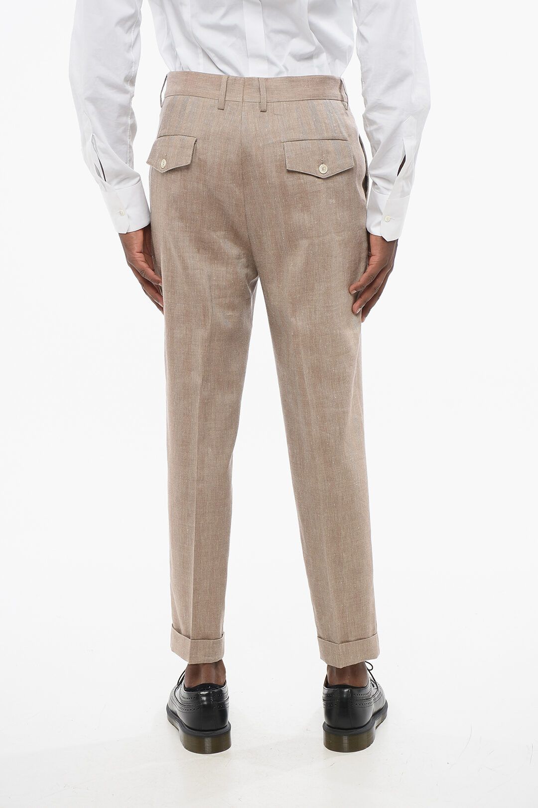 Brunello Cucinelli og1mm0725 Linen Blend Suit in Beige Size US M / EU 48-50 / 2 - 9 Thumbnail