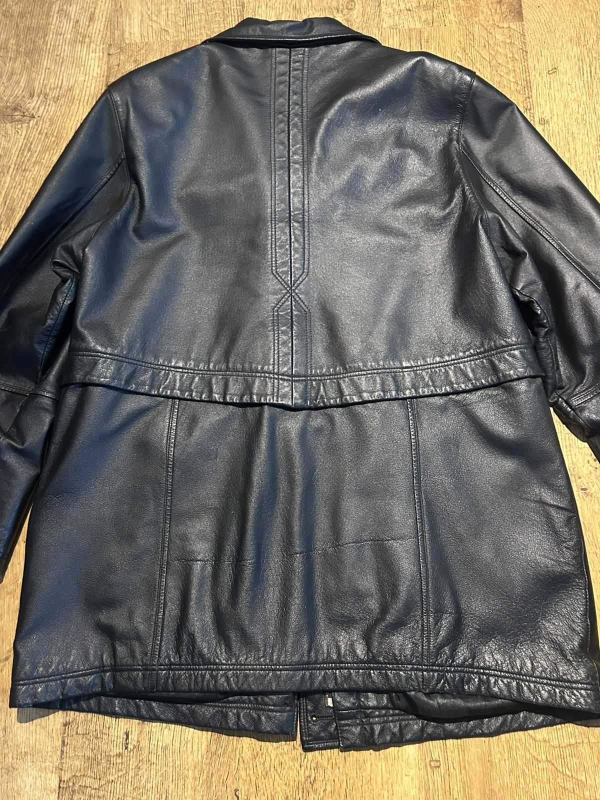 C&A Vintage Nappa Leather coat by CANDA C&A Size XL / US 12-14 / IT 48-50 - 14 Thumbnail