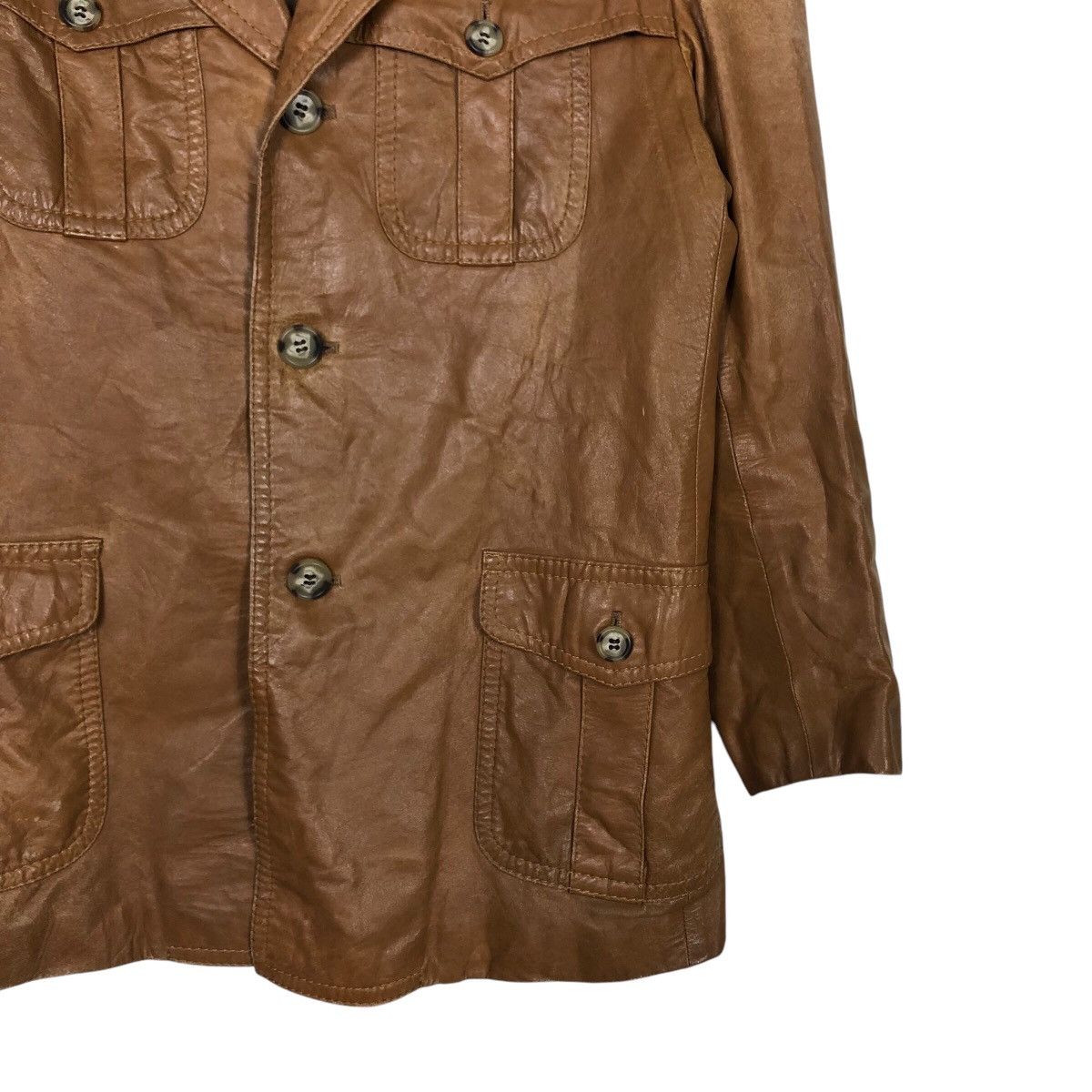 Japanese Brand 📌Vintage Leather Jacket Biker Wear Shlendid Issey Miyake Size US M / EU 48-50 / 2 - 6 Thumbnail