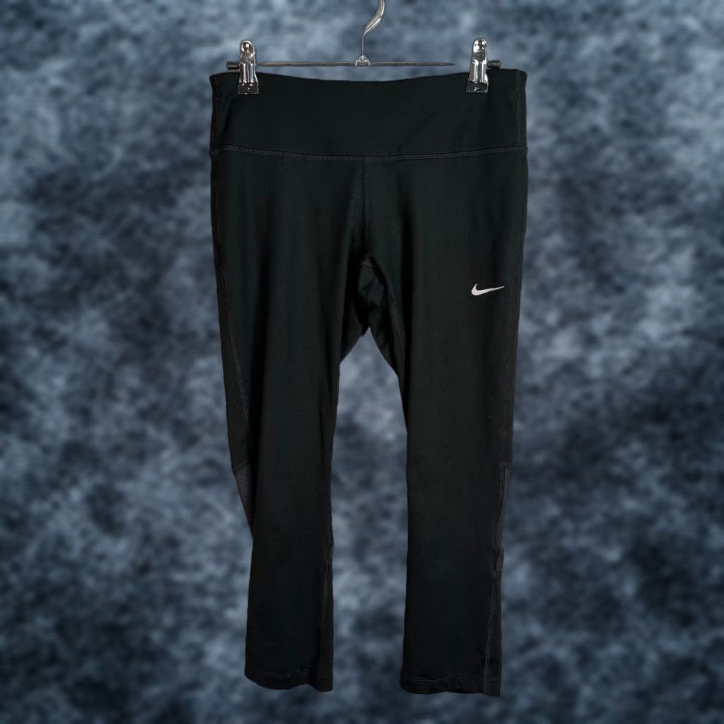 Nike Nike Dri-Fit Black Running 3/4 Length Leggings Womens Small Workout Pants Size 28" / US 6 / IT 42 - 1 Thumbnail