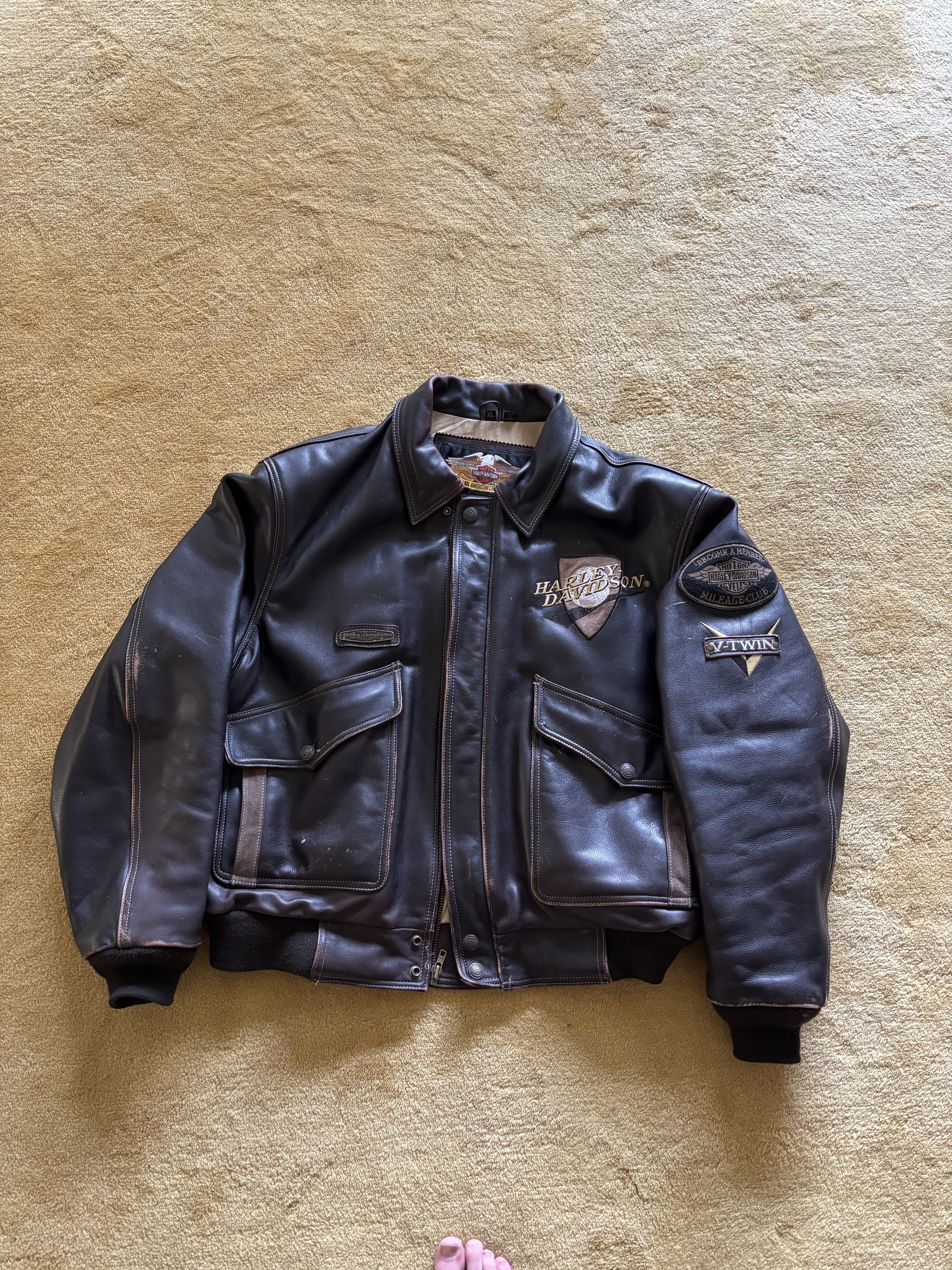 Harley Davidson Harley-Davidson Leather Winged Bar & Shield Jacket Size US XL / EU 56 / 4 - 2 Thumbnail