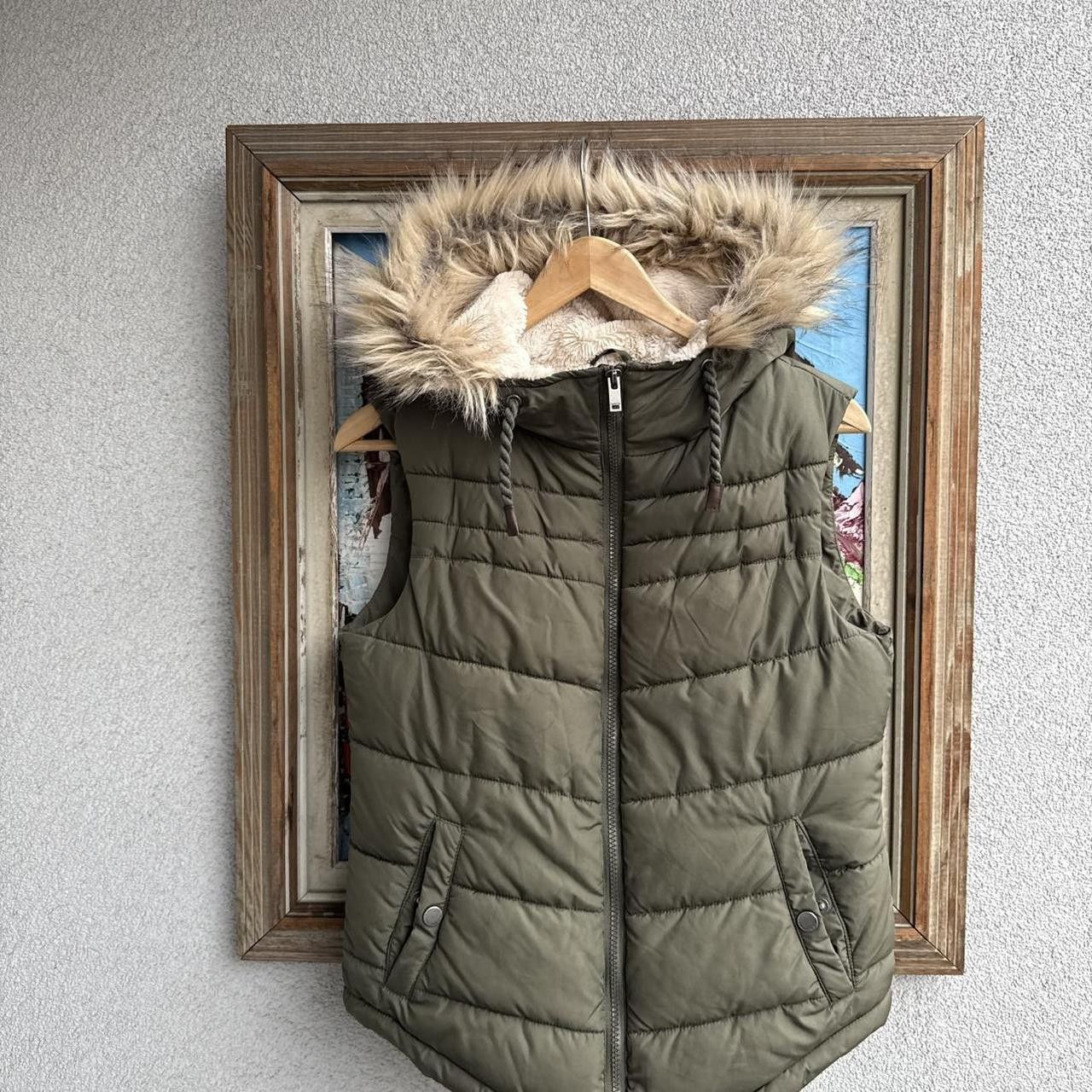 Vintage Vintage Faux Fur Vest Gilet Womans Jacket Green Size S / US 4 / IT 40 - 2 Thumbnail