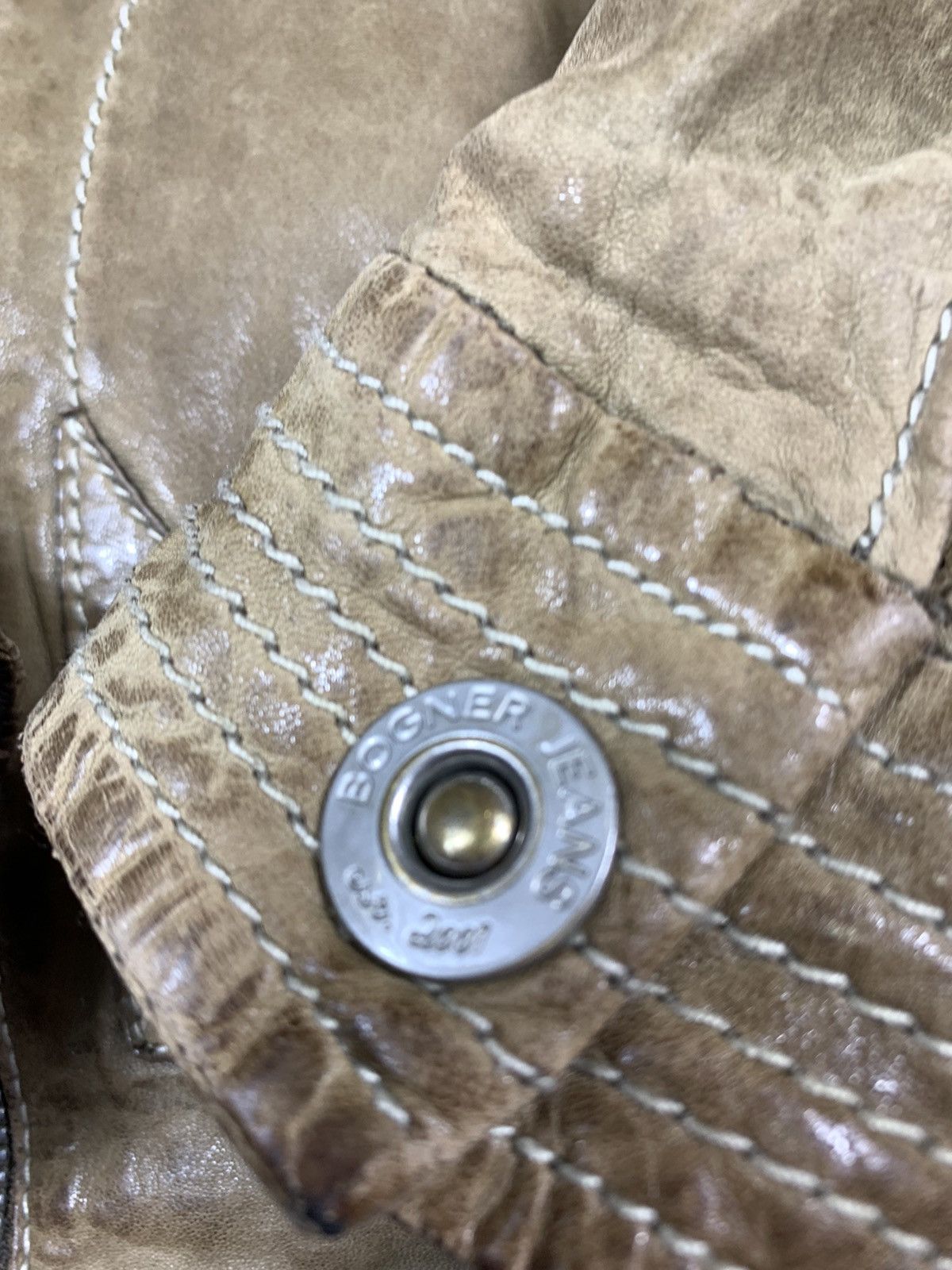 Bogner × Leather × Vintage Vintage Y2K Bogner Leather aviator flight Jacket military 48 Size US M / EU 48-50 / 2 - 10 Thumbnail