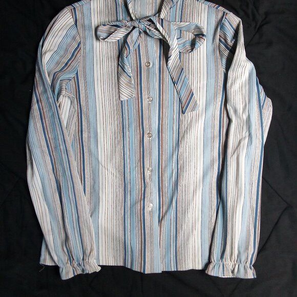 Other Vintage Sylecraft Striped Polyester Disco Shirt Size M / US 6-8 / IT 42-44 - 3 Thumbnail