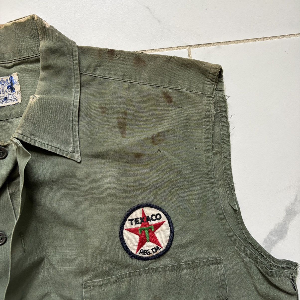 Vintage Vintage 1930s 1940s Texaco Oil Reg TM Cut Off Sanforized Tee Size US L / EU 52-54 / 3 - 4 Thumbnail