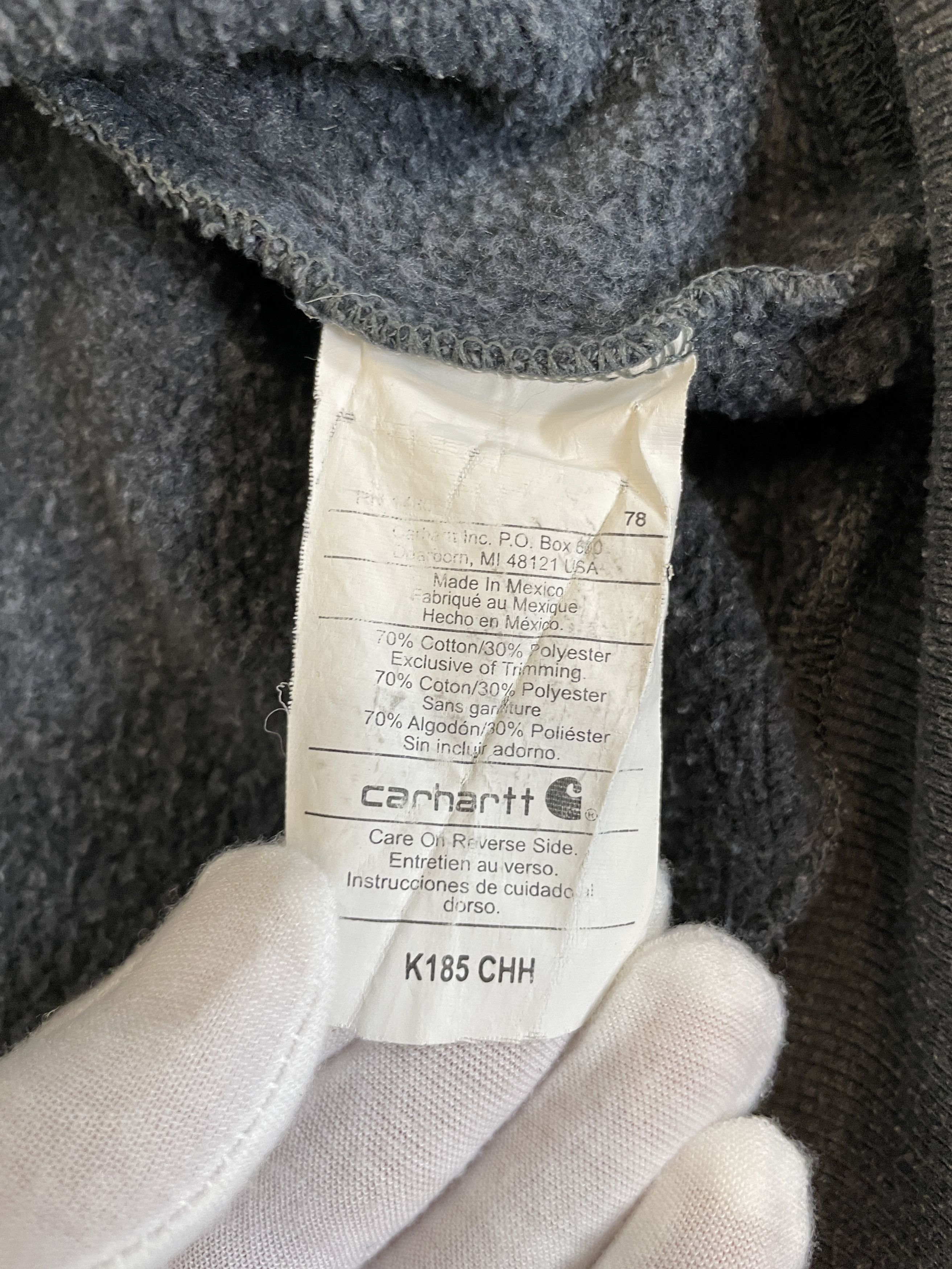 Carhartt Carhartt Zip Hoodie Blank Faded Distressed Thrashed Size US M / EU 48-50 / 2 - 7 Thumbnail