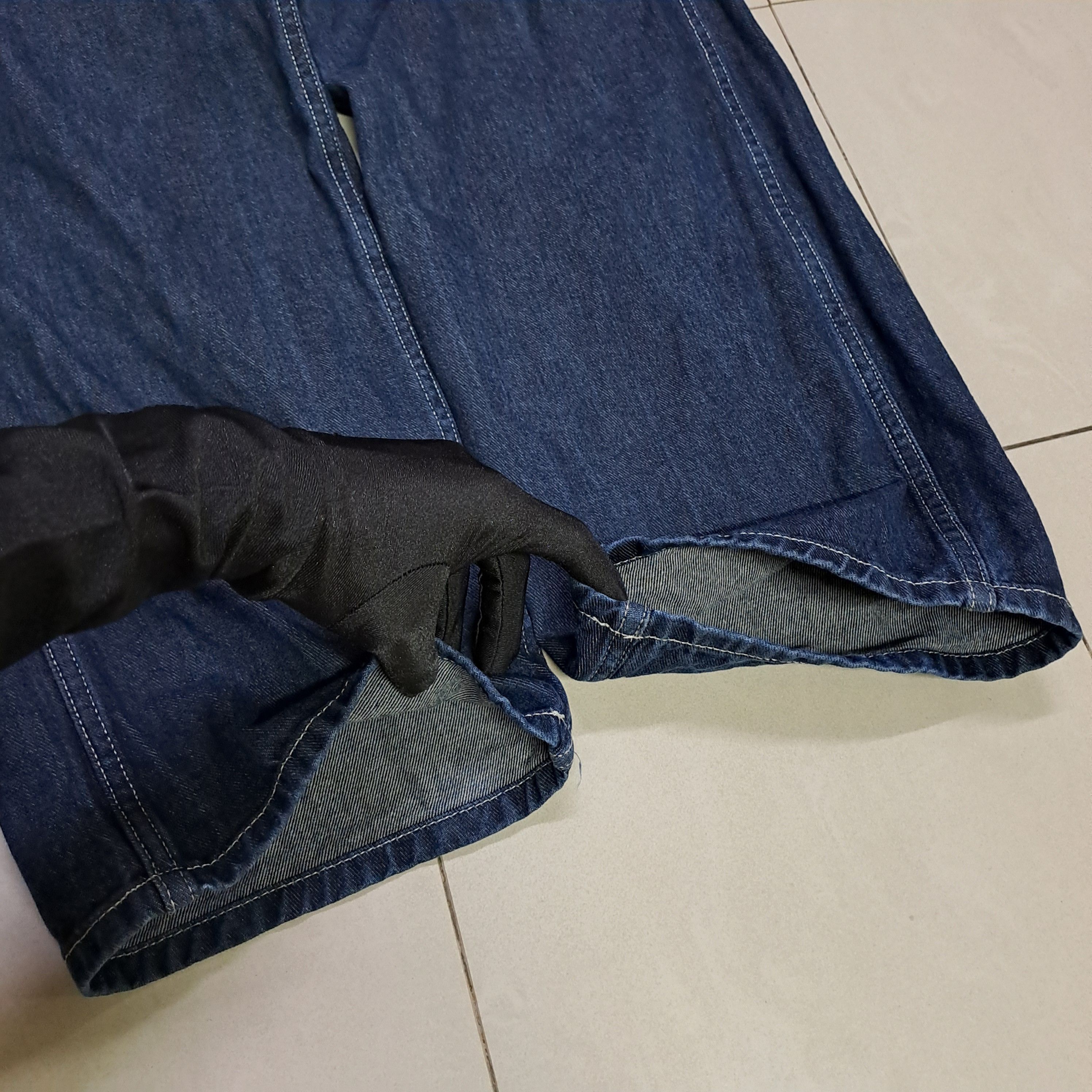 GU GU Contrast Stitches Baggy Jeans Size US 29 - 2 Thumbnail