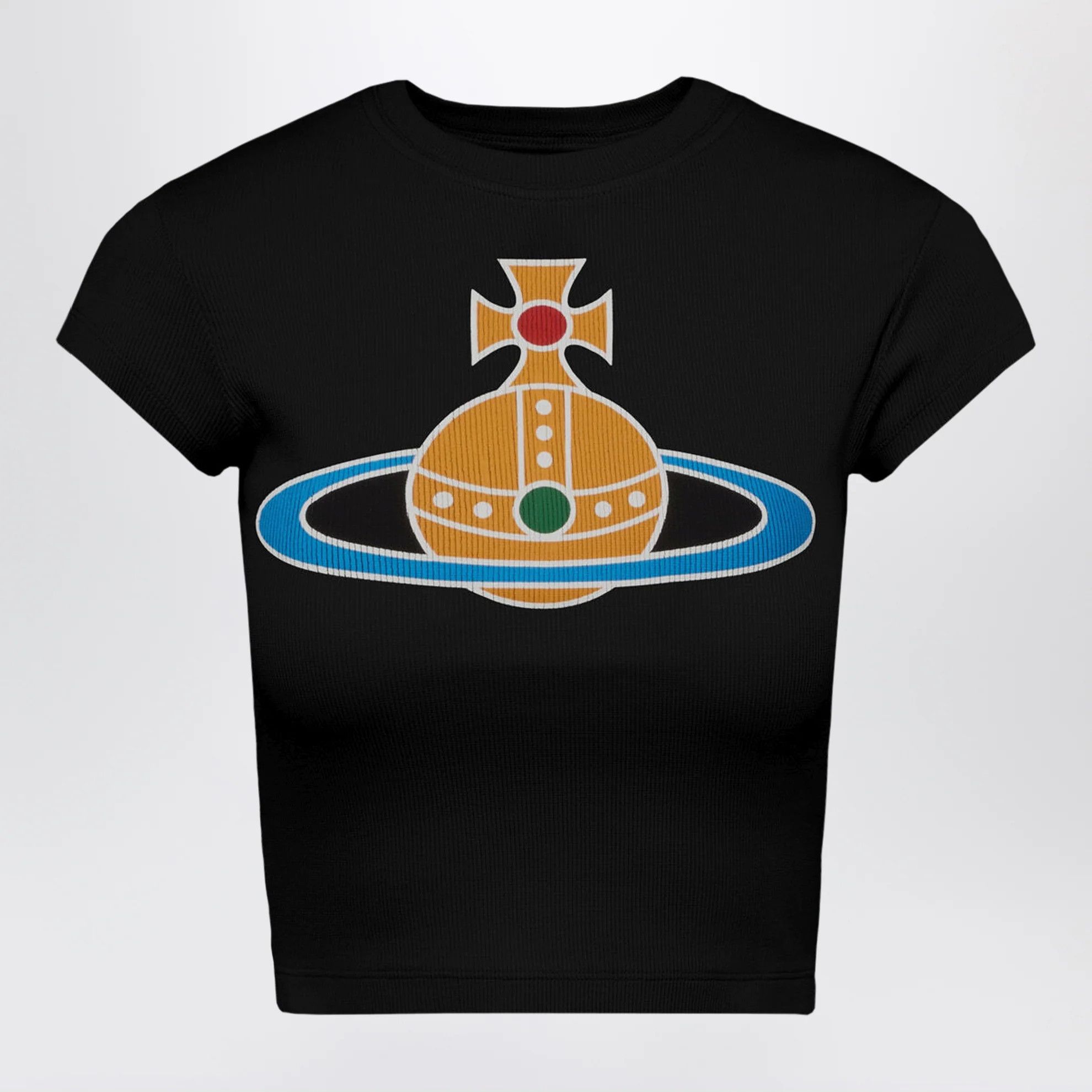 Vivienne Westwood o1d2blof0526 Baby Peru Short Sleeve T-Shirt in Black Size S / US 4 / IT 40 - 1 Thumbnail