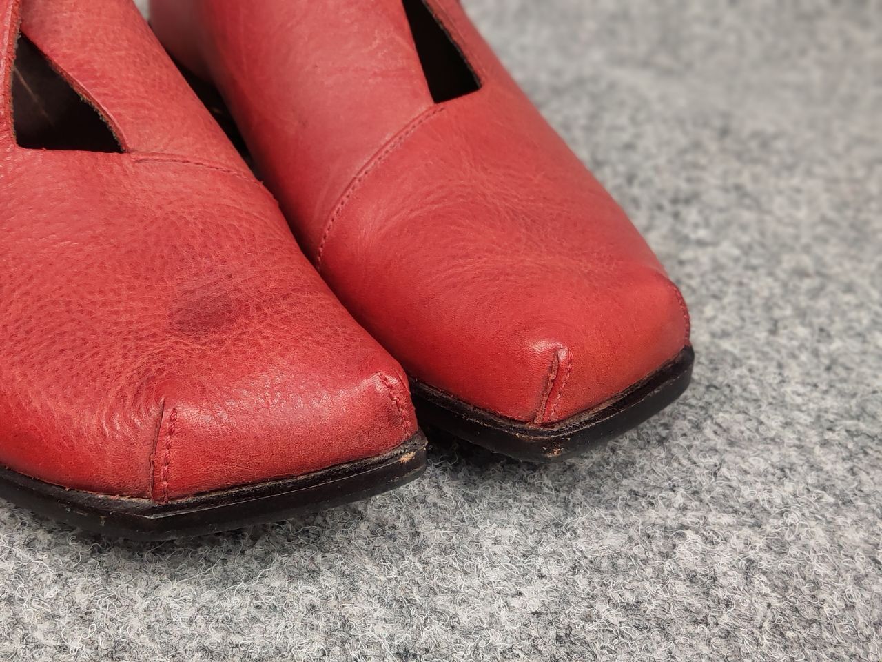 CYDWOQ Cydwoq Handmade Design Leather Sandals Shoes Custom Red Size US 7 / IT 37 - 20 Thumbnail
