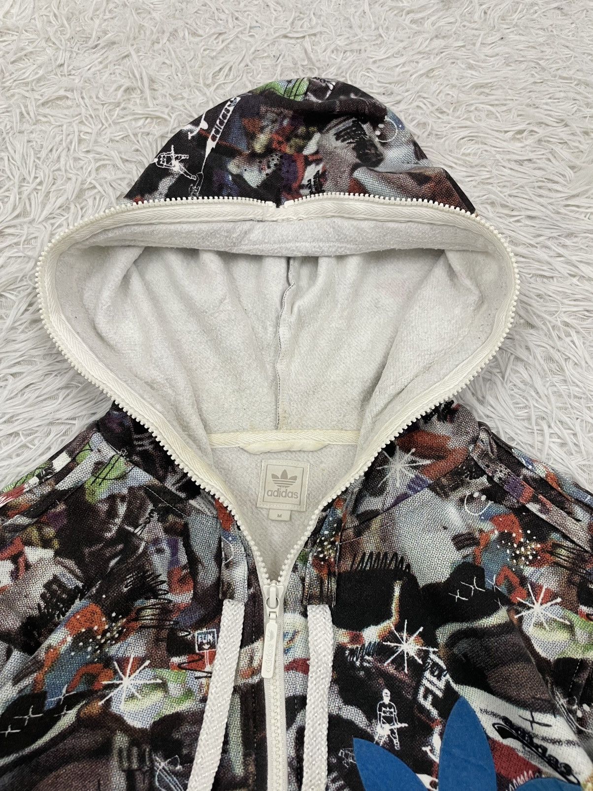 Adidas Vintage Fullzip & Fullprint Adidas Sweater Jacket Hoodie Size US M / EU 48-50 / 2 - 6 Thumbnail