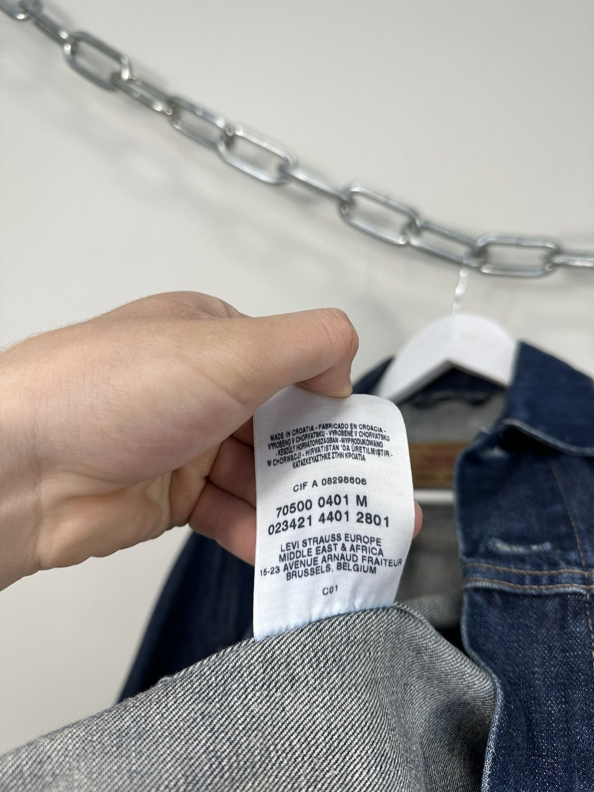 Levi's Vintage 90s Levi's Washed USA Denim Racing Bomber Jacket Size US S / EU 44-46 / 1 - 12 Thumbnail