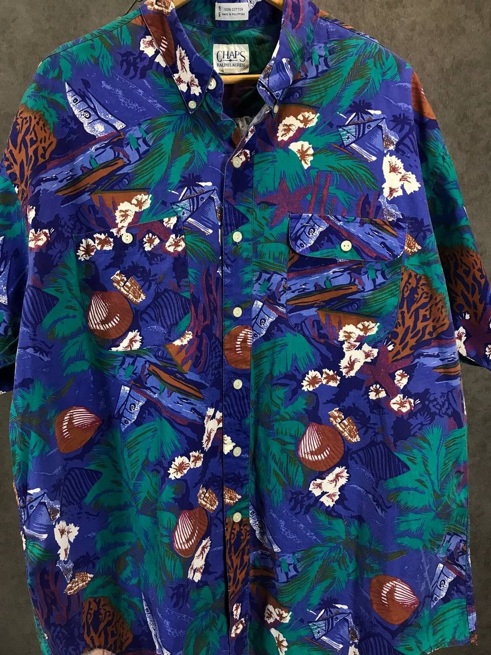Chaps Ralph Lauren Chaps Ralph Lauren vintage designer crazy Hawaiian shirt Size US XL / EU 56 / 4 - 3 Thumbnail