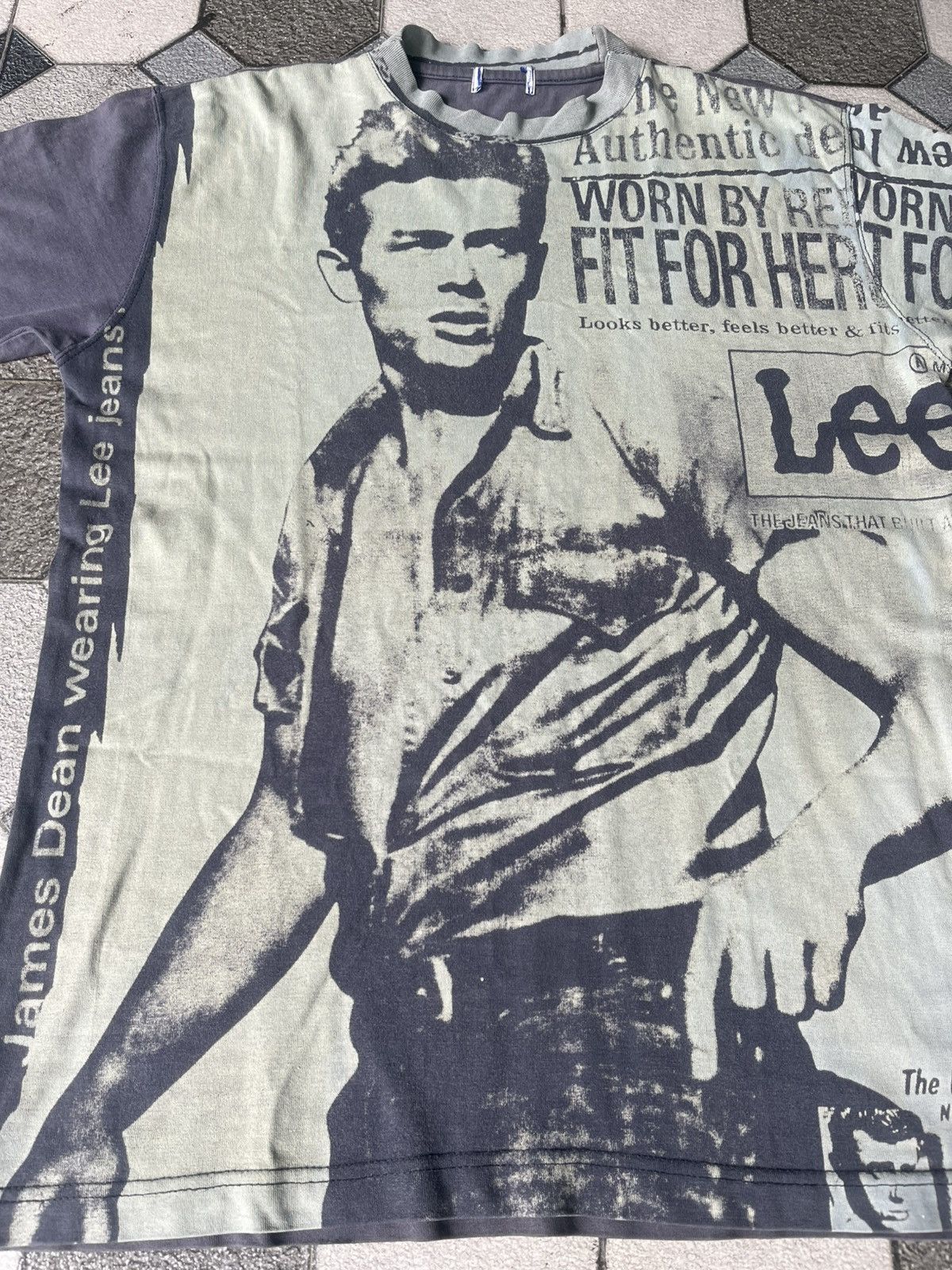 Vintage VINTAGE 90s JAMES DEAN x LEE JEANS ALL-OVER PRINT (AOP) Size US L / EU 52-54 / 3 - 14 Thumbnail