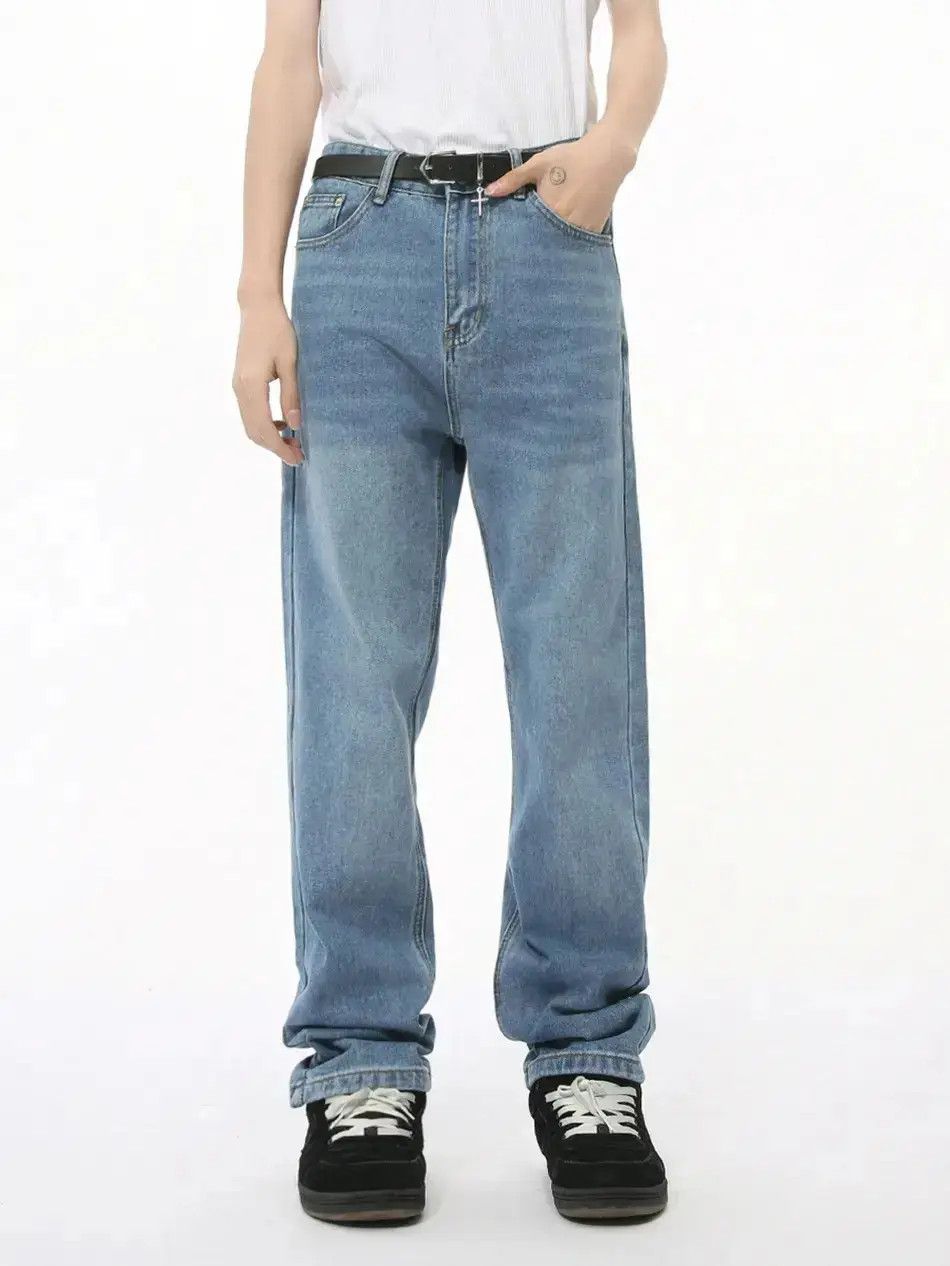 Japanese Brand Retro loose straight leg casual jeans Size US 30 / EU 46 - 1 Thumbnail