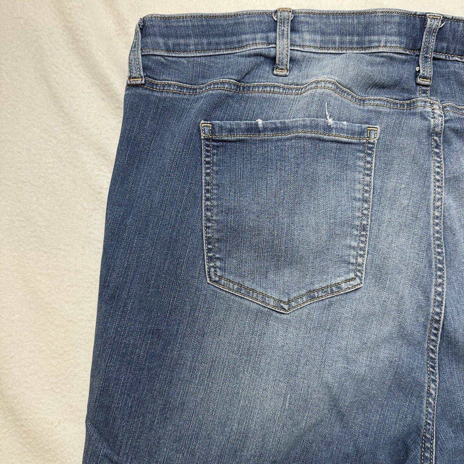 Other Torrid 26R Sky High Skinny Jeans Ripped Distressed Blue Size 42" / US 20 - 12 Thumbnail