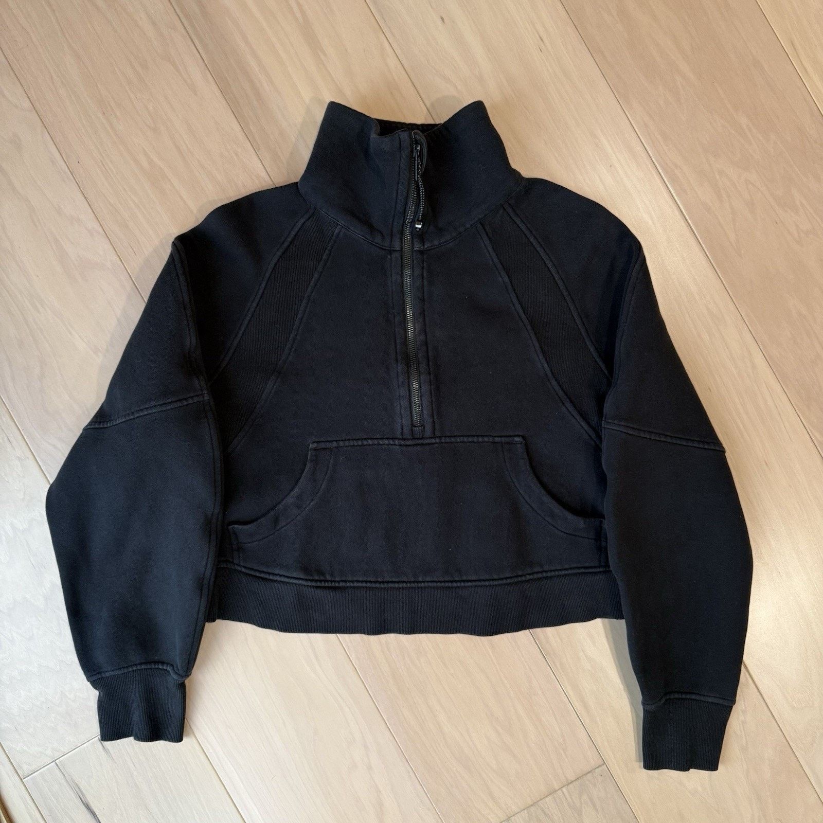 Lululemon Lululemon Scuba Funnel Neck Half Zip Pullover S Black Fleece Size S / US 4 / IT 40 - 2 Thumbnail