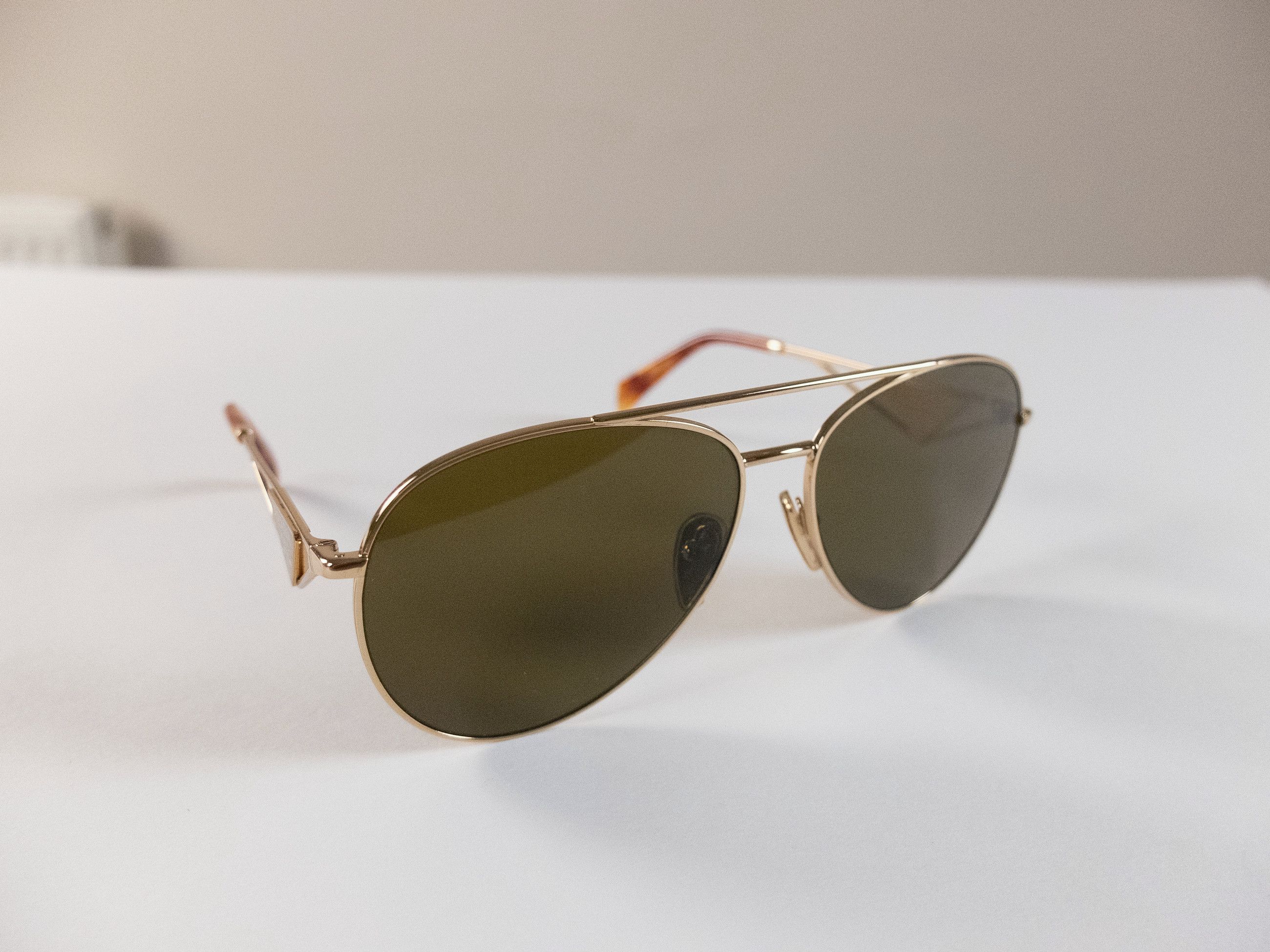 Prada PRADA gold tone metal aviator frame sunglasses authentic Size ONE SIZE - 2 Thumbnail