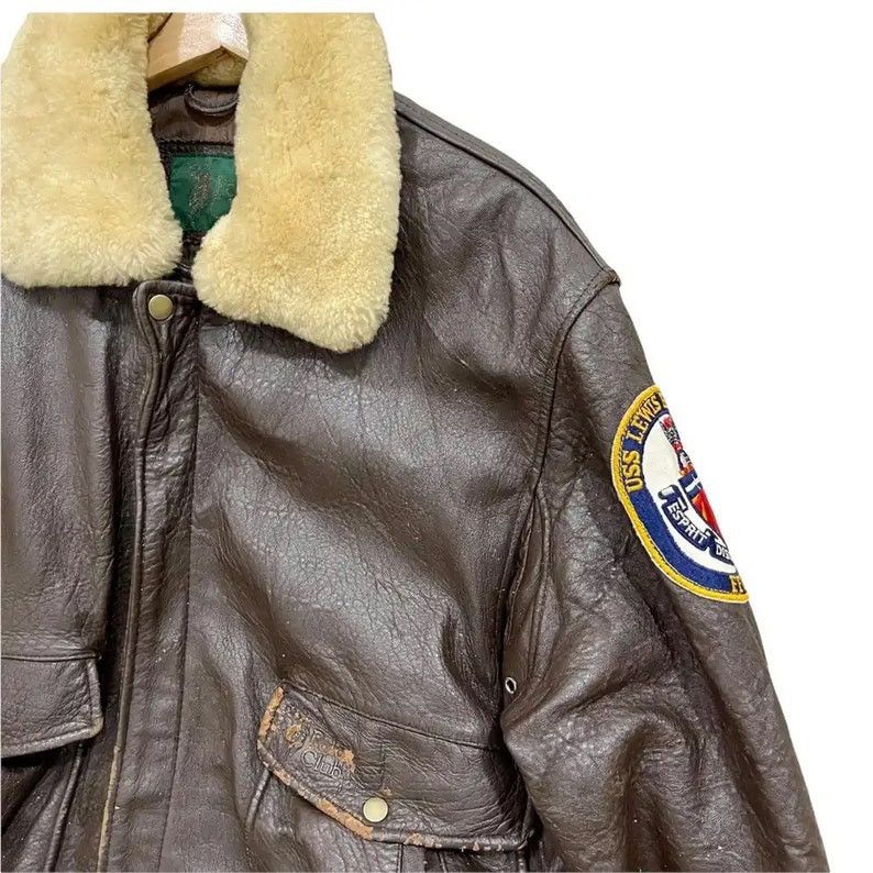 Genuine Leather Rare Vintage 80s Polo Club Genuine Leather Bomber Jacket Size US M / EU 48-50 / 2 - 7 Thumbnail