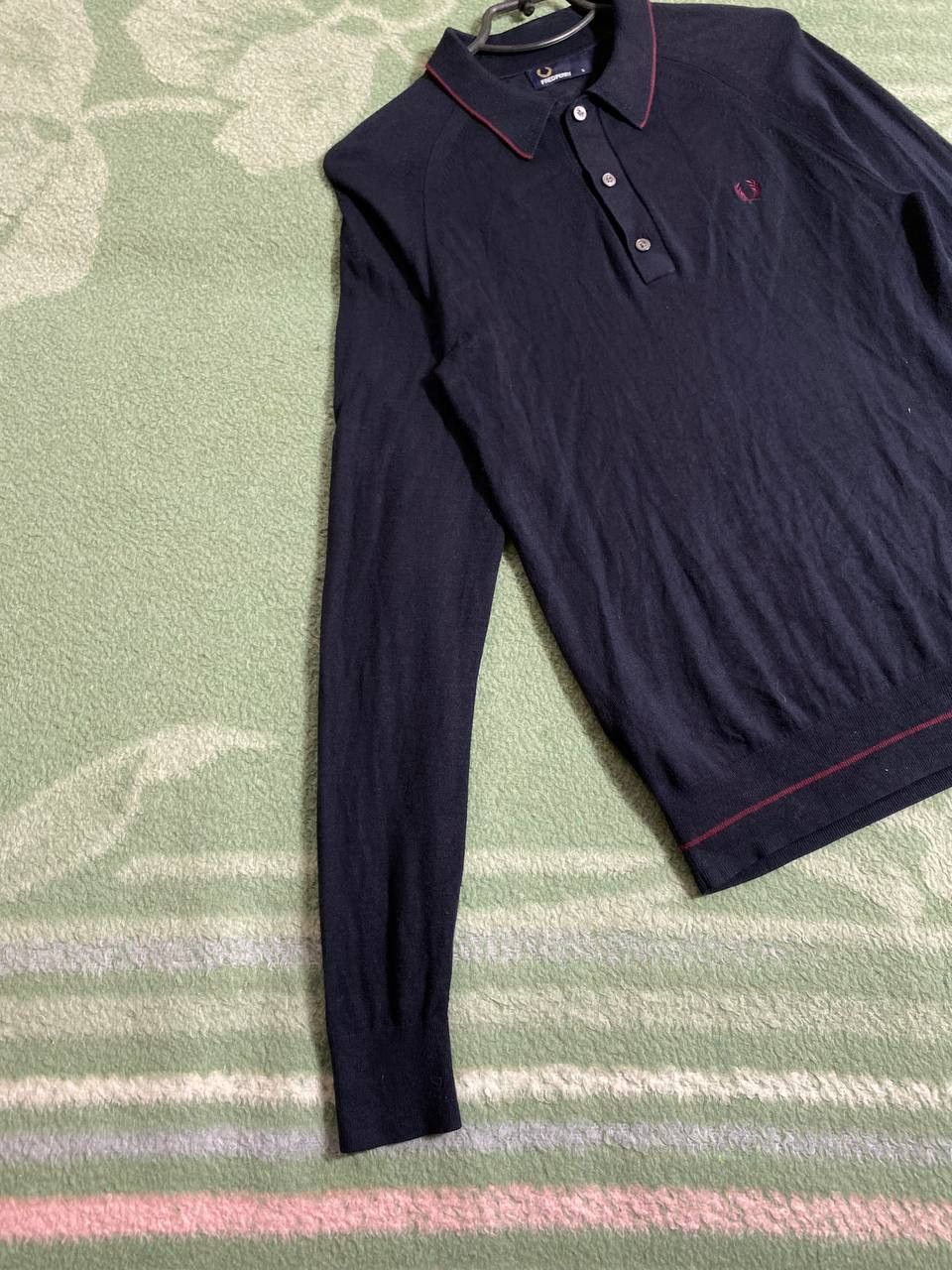 Fred Perry × Vintage Fred Perry 90s Vintage Mens Crew Neck Rugby Sweatshirt Size US S / EU 44-46 / 1 - 10 Thumbnail