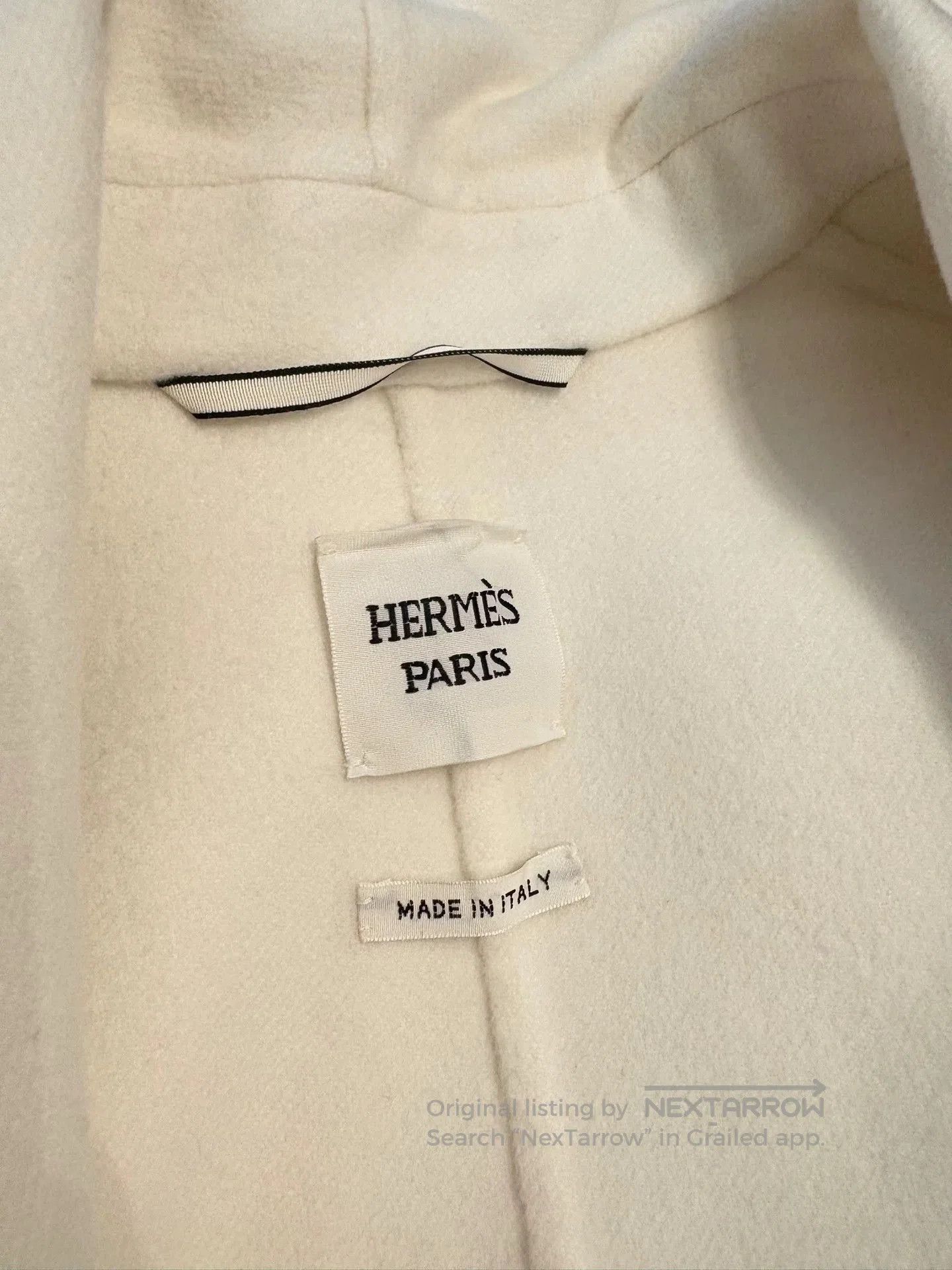 Hermes Hermes Cream Belted Coat Size 34. Size US XXS / EU 40 - 5 Thumbnail