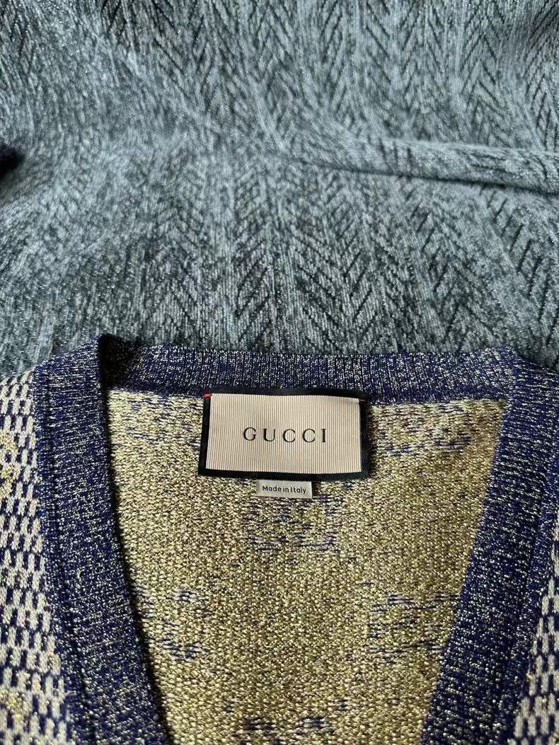Gucci Gucci Gold thread full printed cardigan Size S / US 4 / IT 40 - 4 Thumbnail