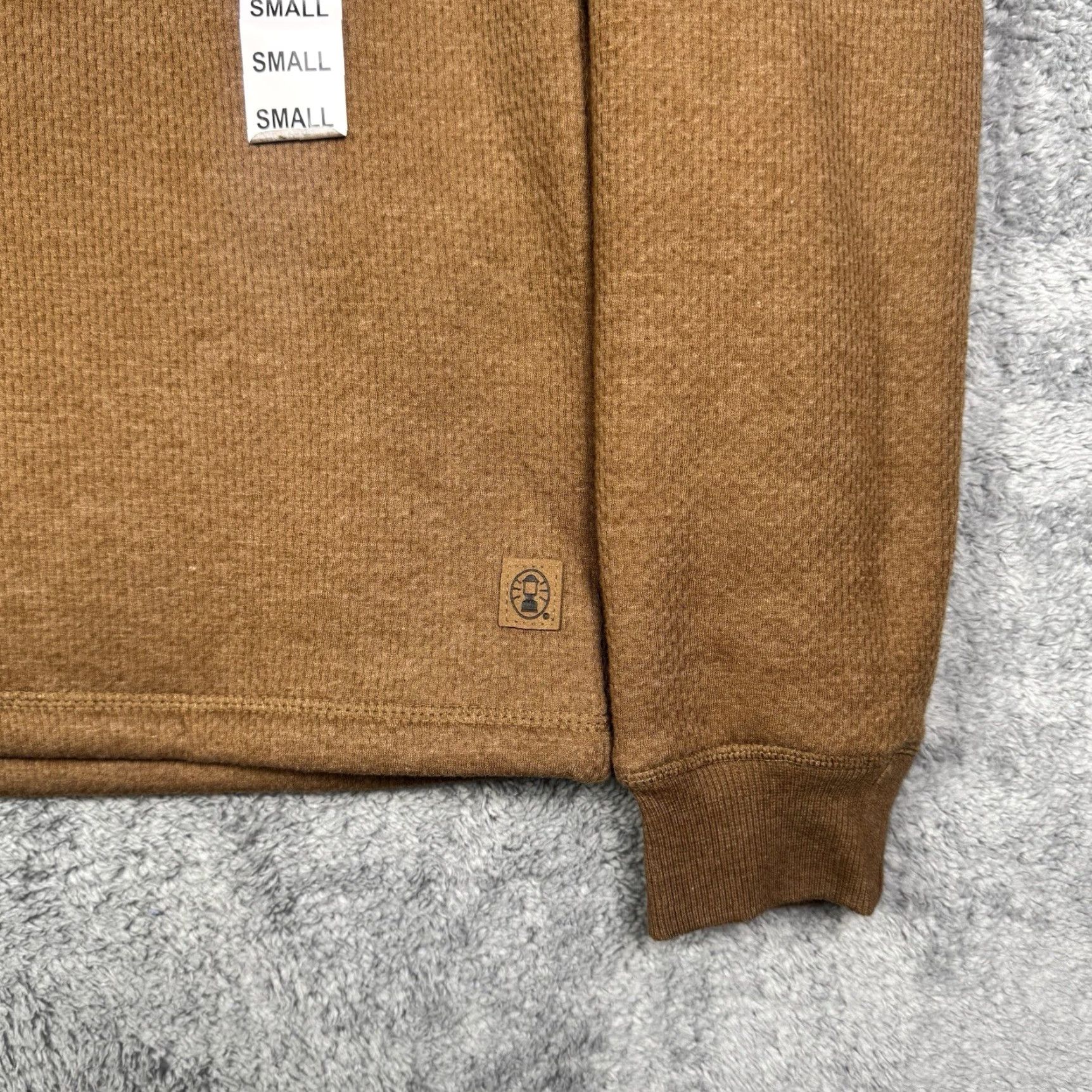 Vintage Coleman Lined Henley Shirt Bonded Waffle Sherpa 1/4 Snap Copper Heather Mens S Size US S / EU 44-46 / 1 - 3 Thumbnail
