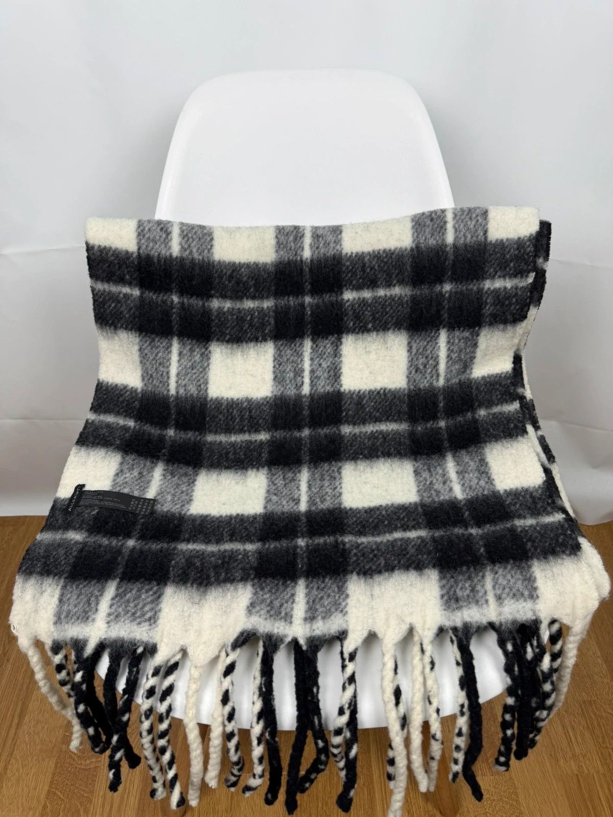 Allsaints Allsaints Brushed Check Shawl Plaid Scarf Wool Size ONE SIZE - 4 Thumbnail