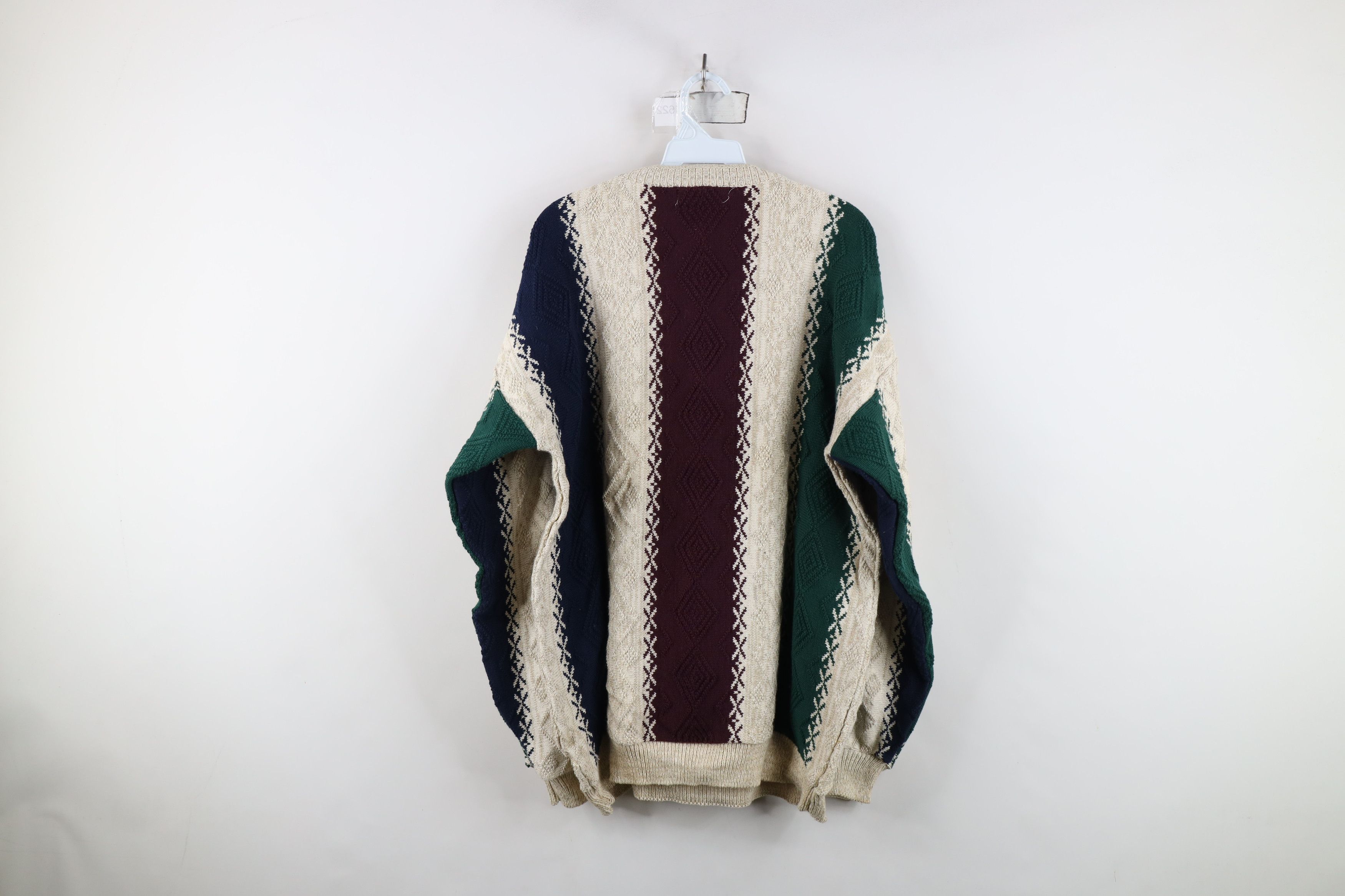Vintage Deadstock Vintage 90s Streetwear Diamond Knit Sweater USA Size US L / EU 52-54 / 3 - 8 Thumbnail