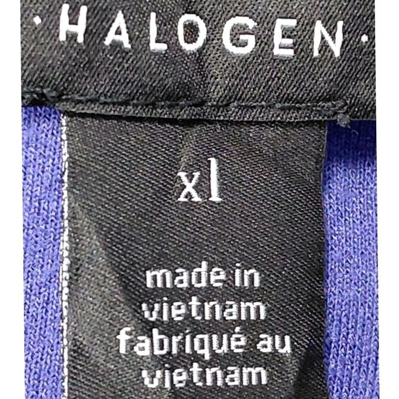 Vintage HALOGEN Purple Halter Top Solid Knit Sleeveless Women XL Blouse Casual Travel Spring Summer Size XL / US 12-14 / IT 48-50 - 3 Thumbnail