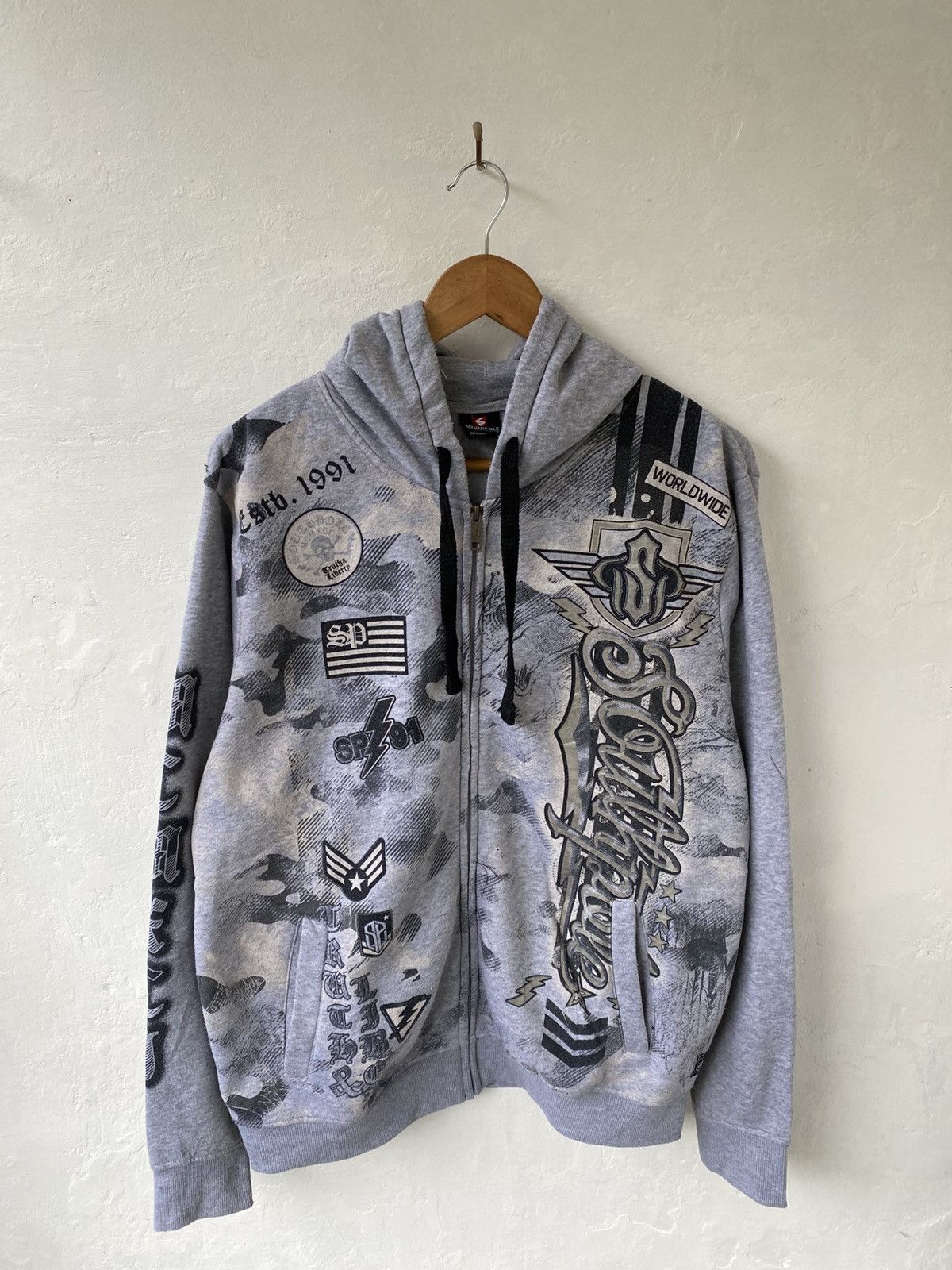 Southpole Vintage Y2K Southpole Zip Hoodie All Over Print Size US L / EU 52-54 / 3 - 2 Thumbnail