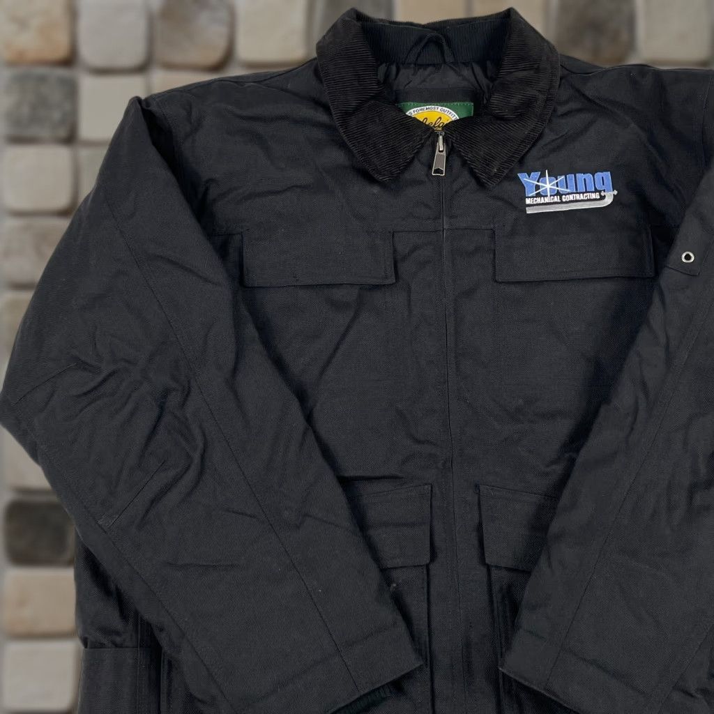 Vintage VINTAGE Cabela's Jacket Mens Medium Black Canvas Chore Field Bomber Jacket Wool? Size US M / EU 48-50 / 2 - 1 Thumbnail