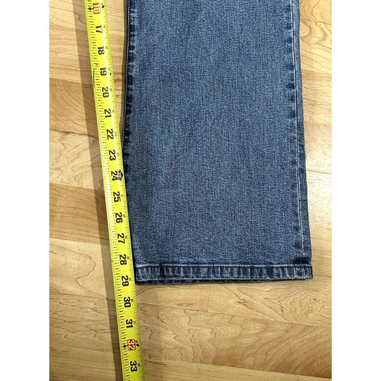 Ralph Lauren LRL Lauren Classic Bootcut Stretch Medium Wash Denim Jeans Sz 12 Women Regular Belt Loops 5-Pocket Style Bootcut Size 34" / US 12 / IT 48 - 4 Thumbnail