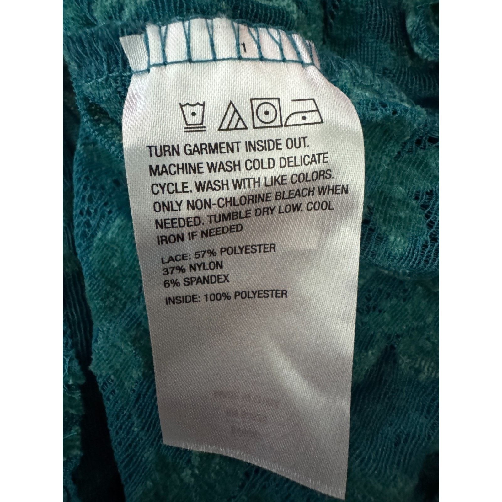 Other G Giuliana Teal Lace Cami Tank Top Adjustable Straps XS Size XS / US 0-2 / IT 36-38 - 16 Thumbnail