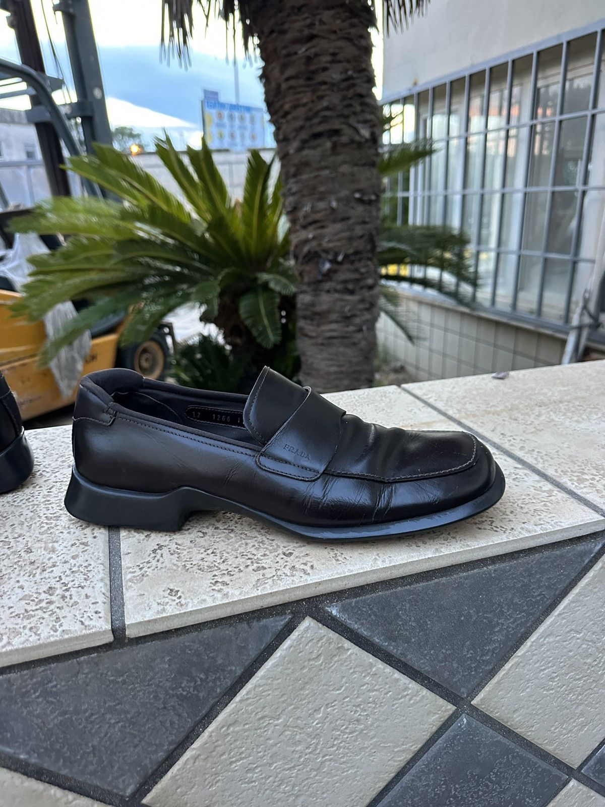 Prada Prada Leather Penny Loafers Flats Shoes Dark Brown Size US 12 / EU 45 - 2 Thumbnail