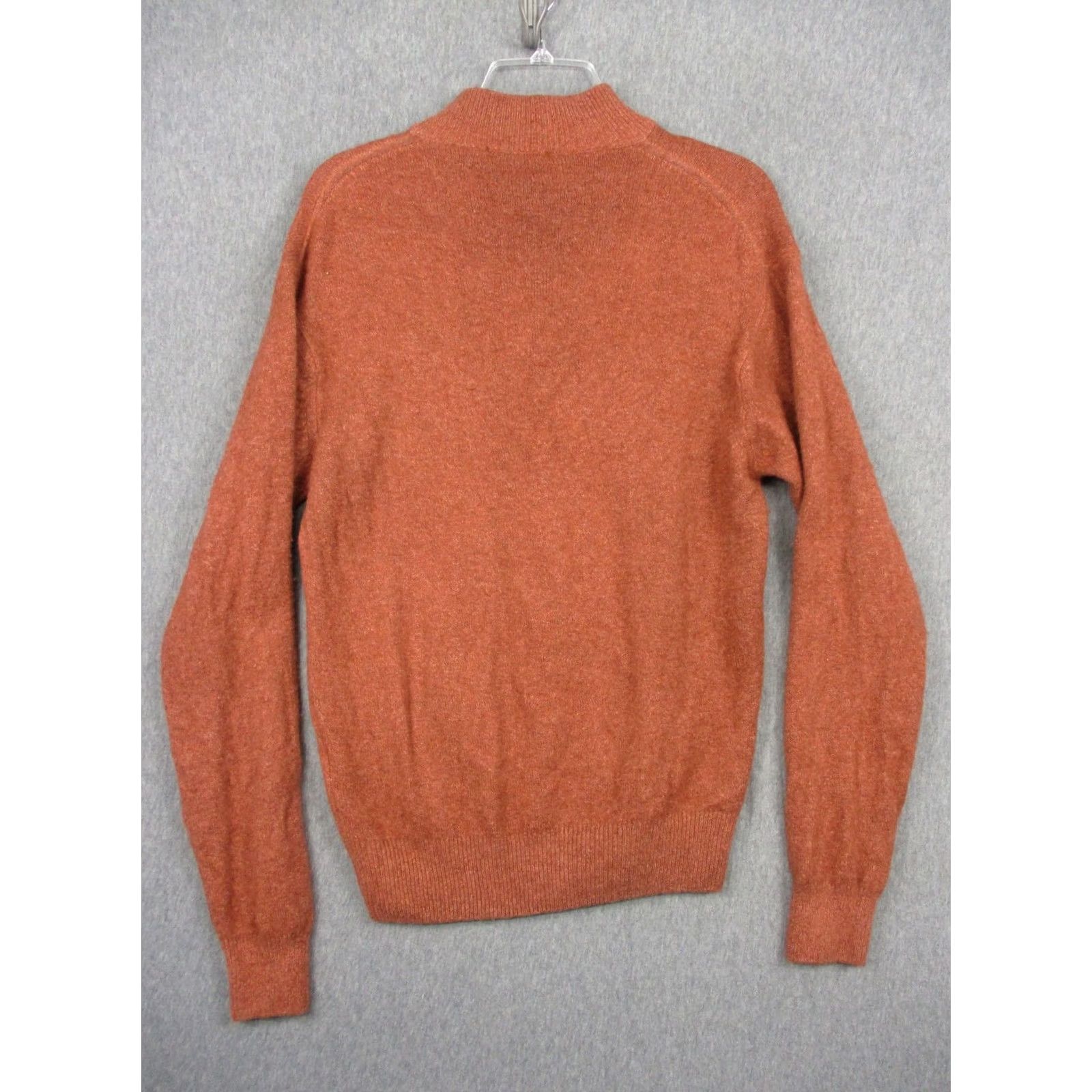 Peter Millar VINTAGE Peter Millar Sweater Mens Medium Orange 1/4 Zip Mock Wool Cashmere Italy Size US M / EU 48-50 / 2 - 4 Thumbnail