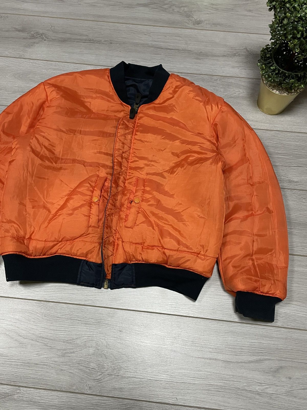 Vintage MA-1 fostex Bomber Flying man vintage zip nylon jacket Size US XL / EU 56 / 4 - 11 Thumbnail