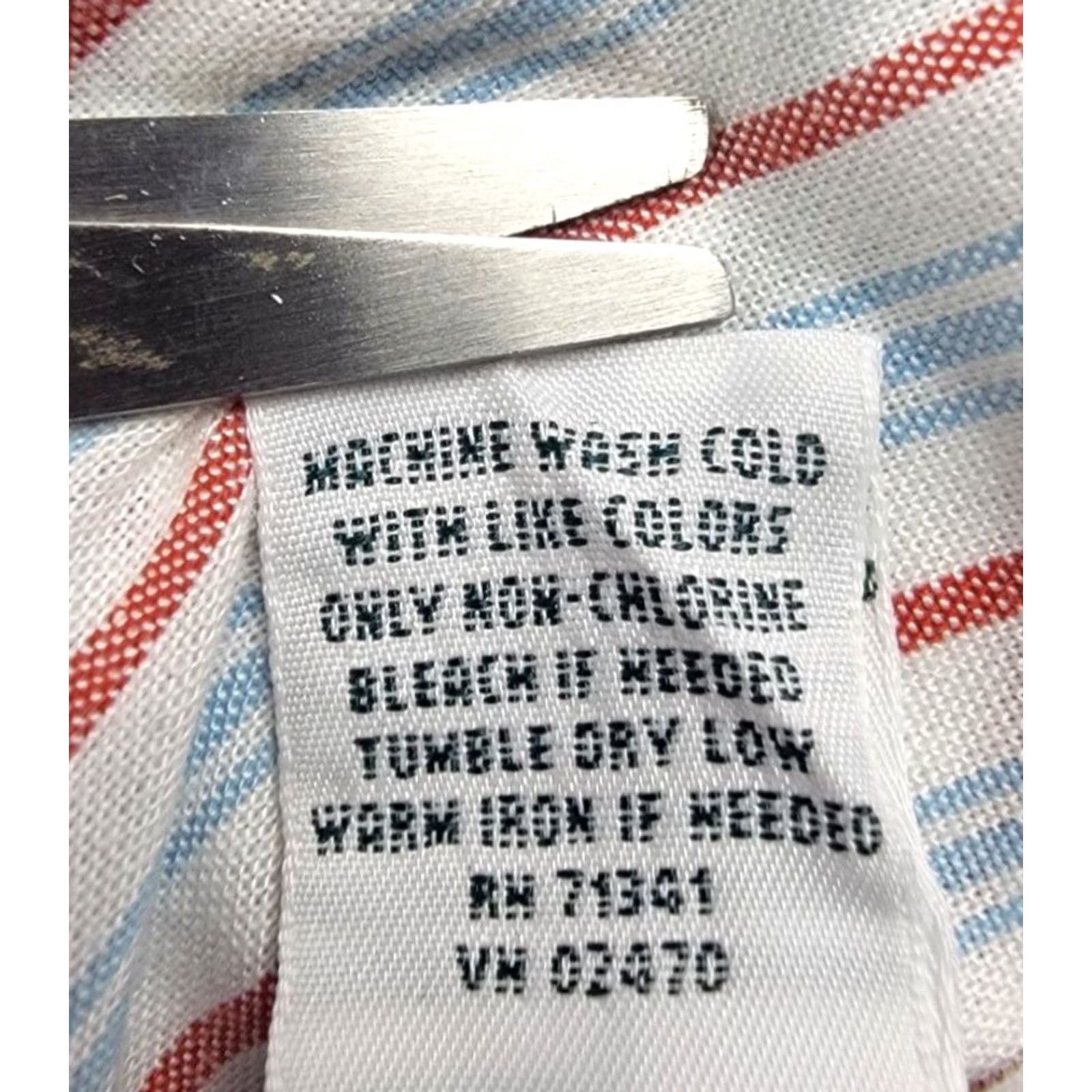 Vintage L.L. Bean Shirt Mens XL White Blue Red Stripe Short Sleeve Button Up Casual Shirt Size US XL / EU 56 / 4 - 6 Thumbnail