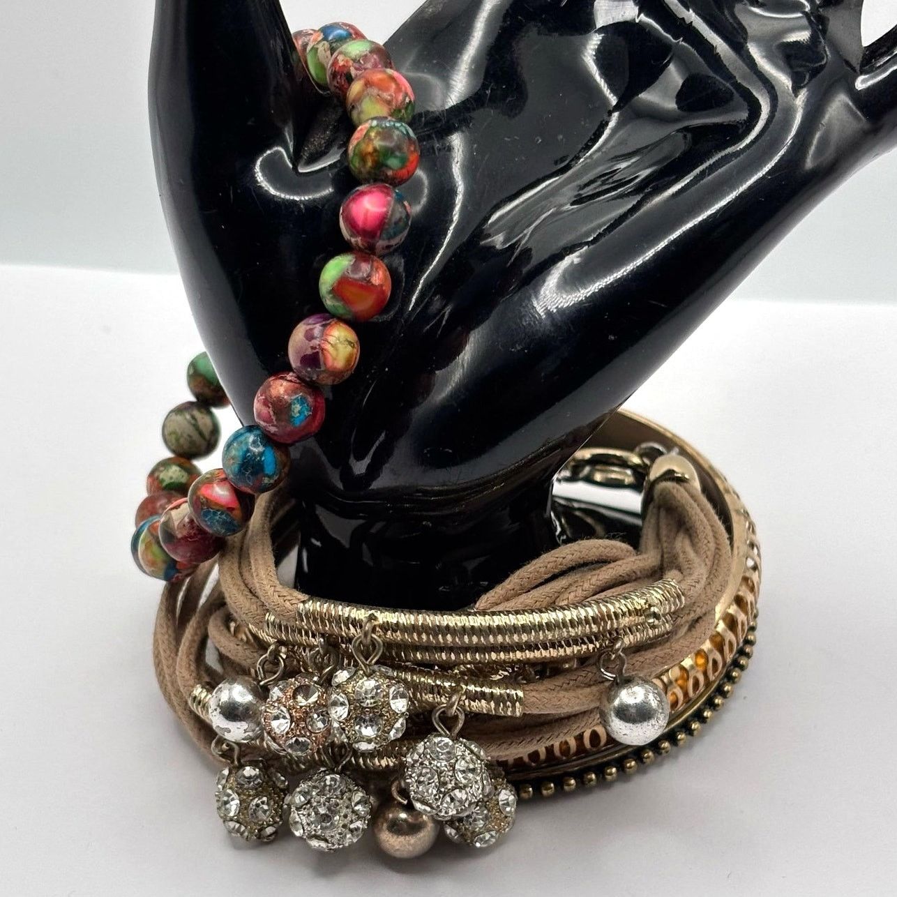 Other Gold & Green Beaded Bracelet Bundle Size ONE SIZE - 1 Thumbnail