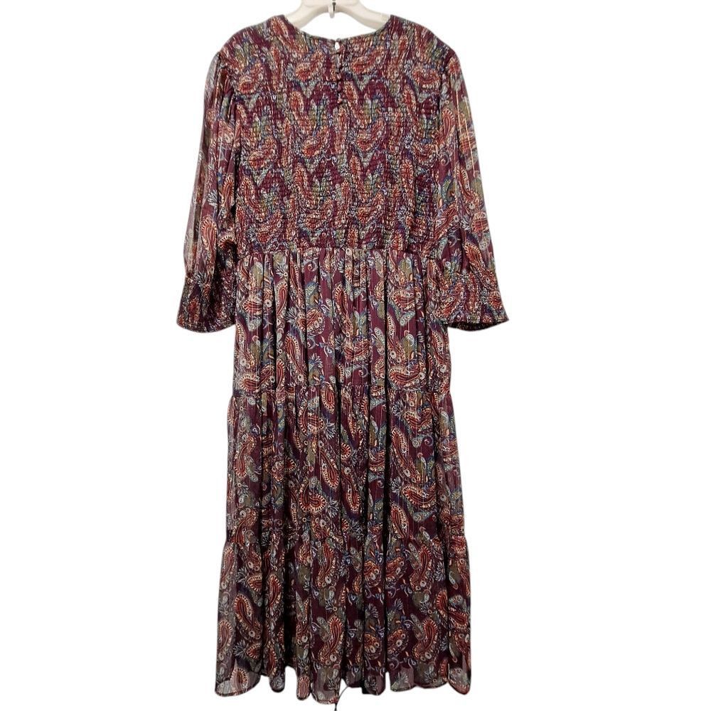 Other Girl Soul Tiered Paisley Print Western Cottagecore Maxi Dres Size 3XL / US 20-22 - 2 Thumbnail