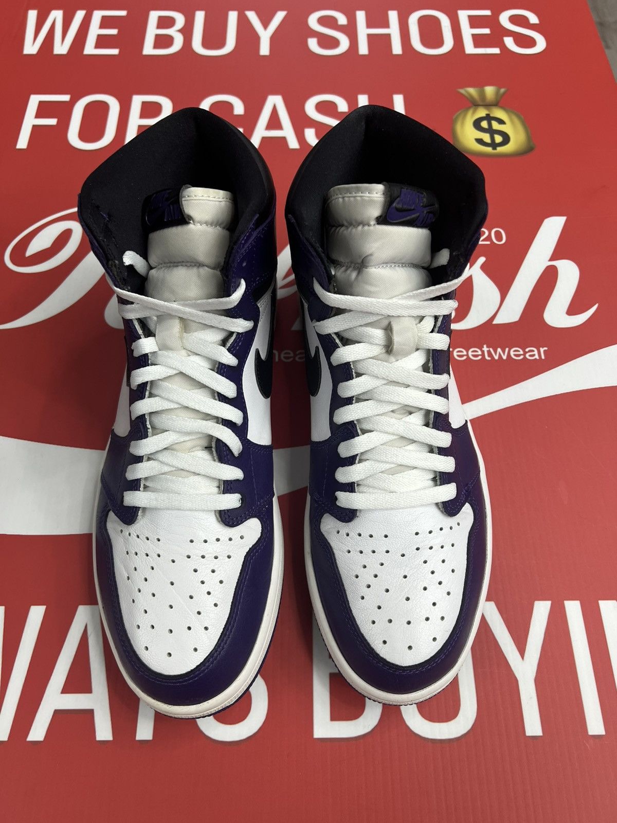 Jordan Brand Air Jordan 1 Court Purple Size 12 Size US 12 / EU 45 - 4 Thumbnail