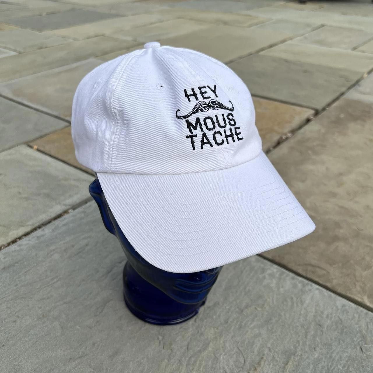 Other Impractical Jokers Hey MousTache White Strapback Dad Hat Size ONE SIZE - 1 Thumbnail