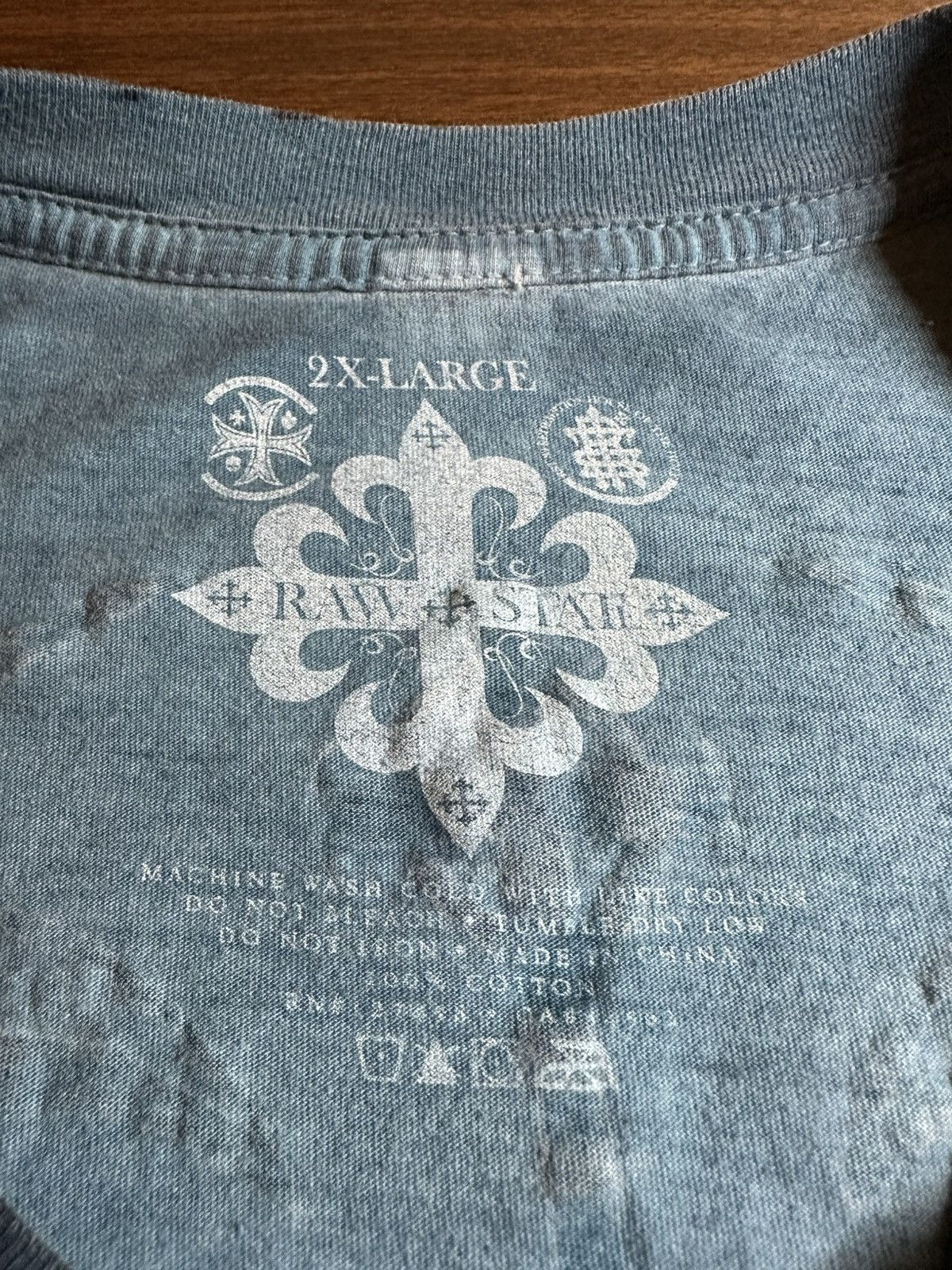 Vintage crazy Y2K Raw State Cross Wings t shirt grunge Size US XXL / EU 58 / 5 - 7 Thumbnail
