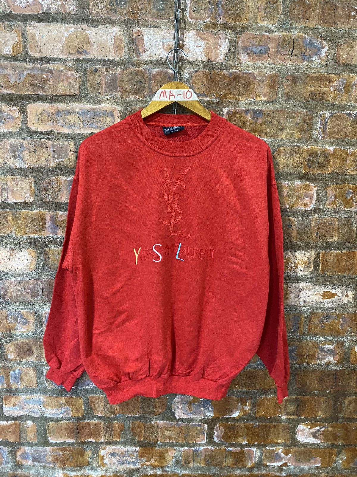 Yves Saint Laurent 1990s Embroidered logo Size US L / EU 52-54 / 3 - 2 Thumbnail